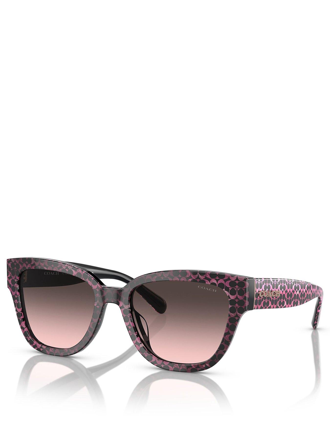 Image of COACH Coach Cat Eye Sunglasses - Ruby Pearl Signature C