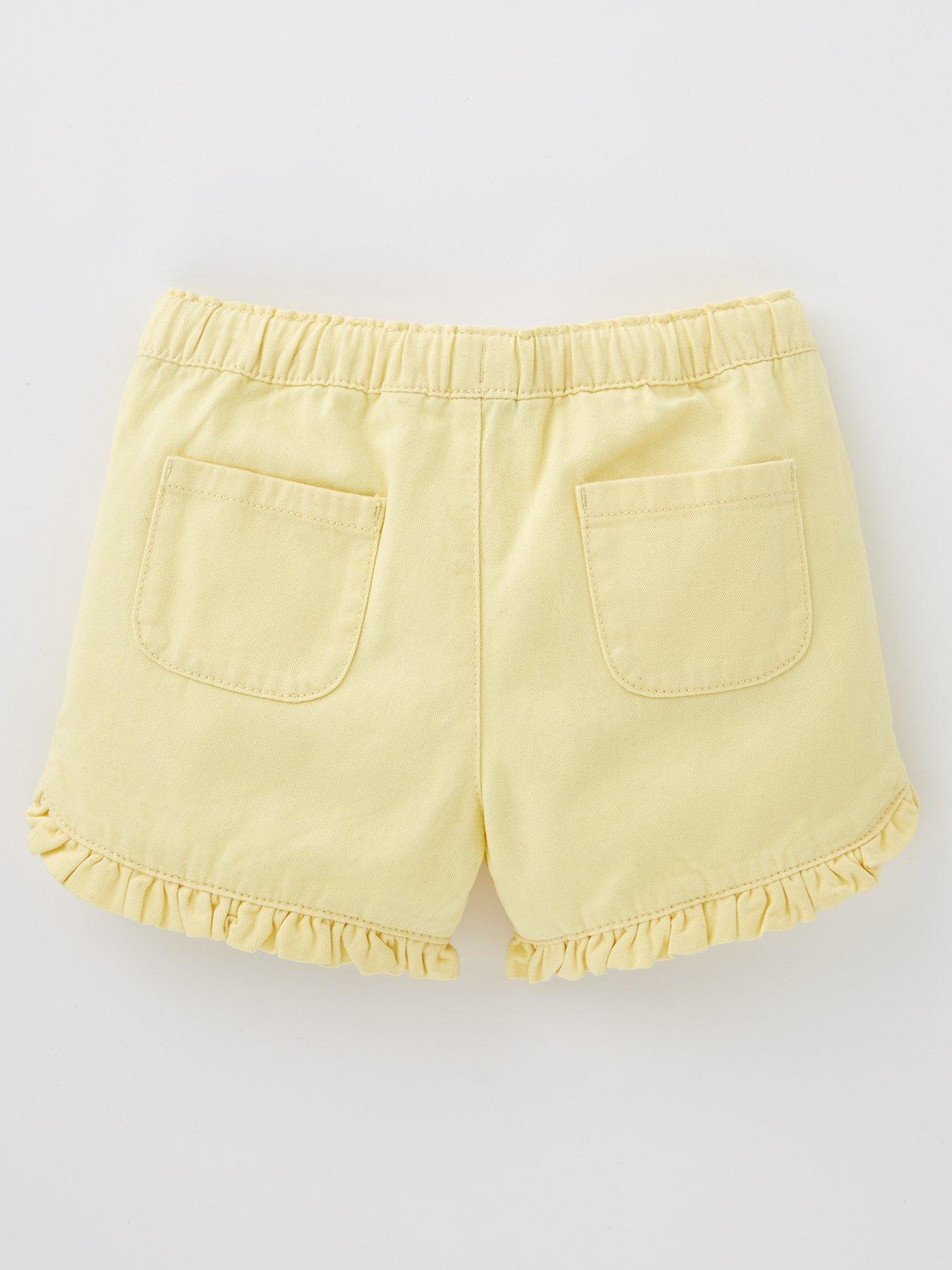 mini-v-by-very-girls-lemon-twill-frill-edge-shorts-yellowback