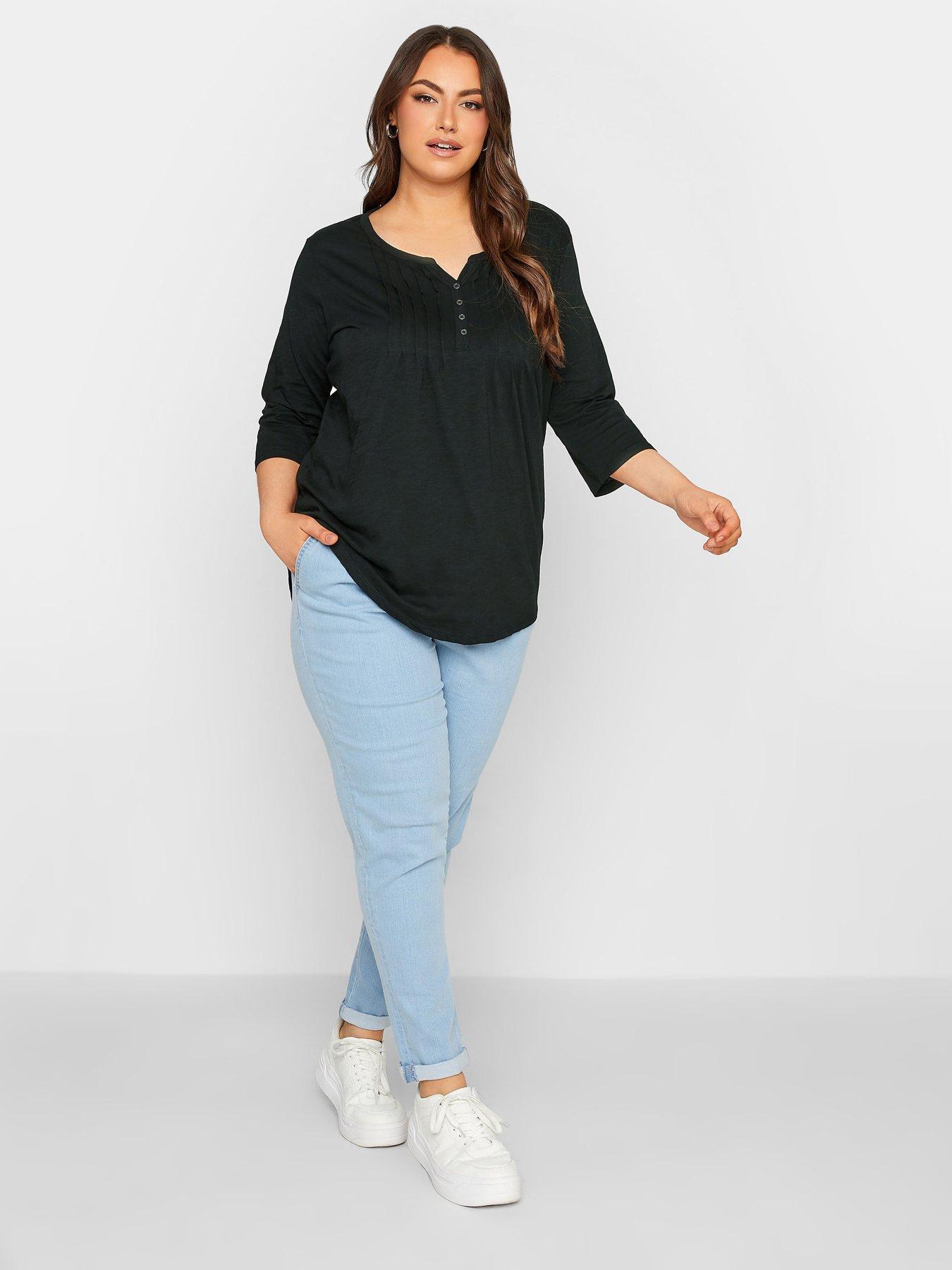 yours-yours-pintuck-henley-blackback