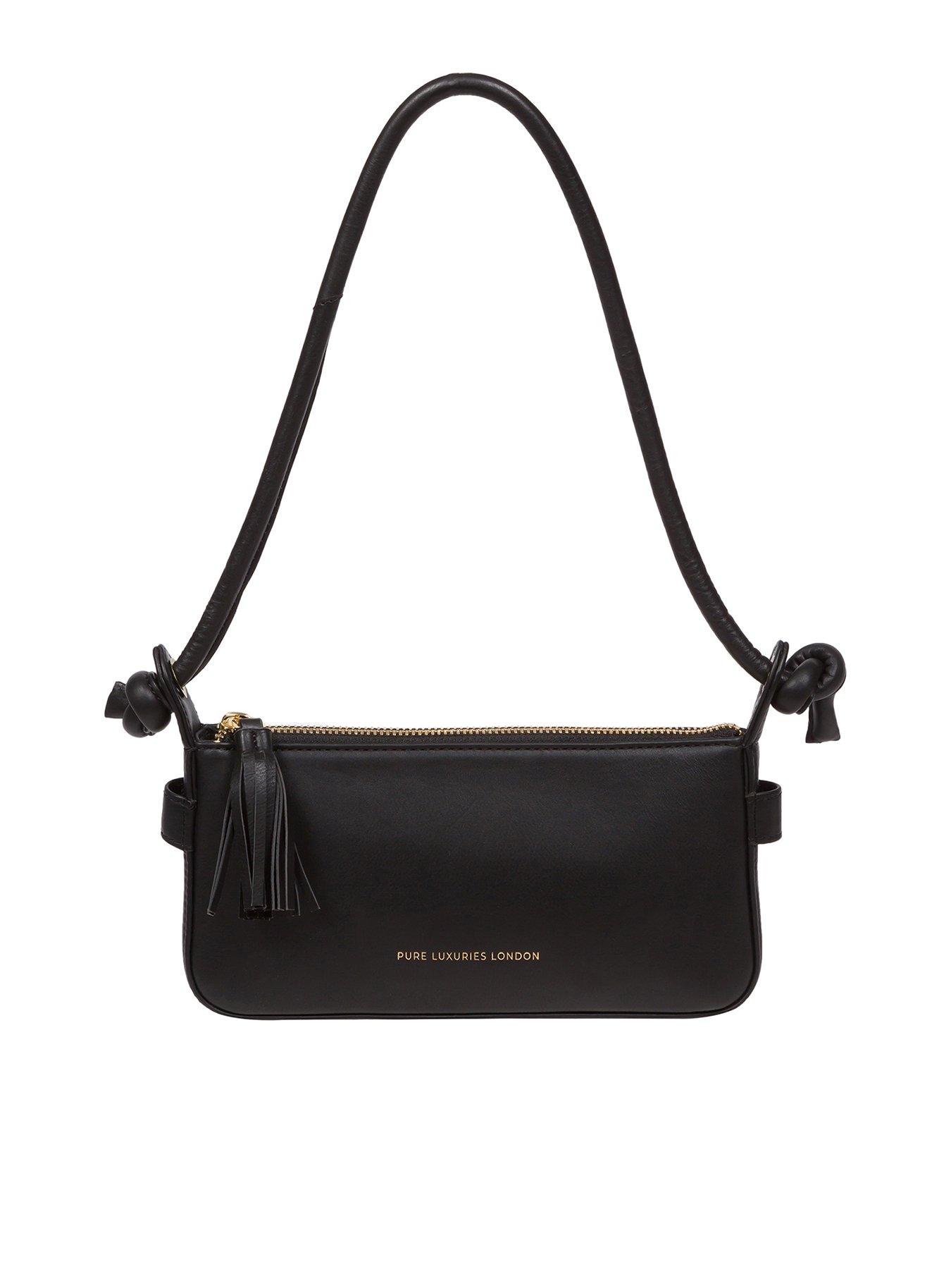 Pure Luxuries London Taylor Small Black Nappa Leather Grab Bag