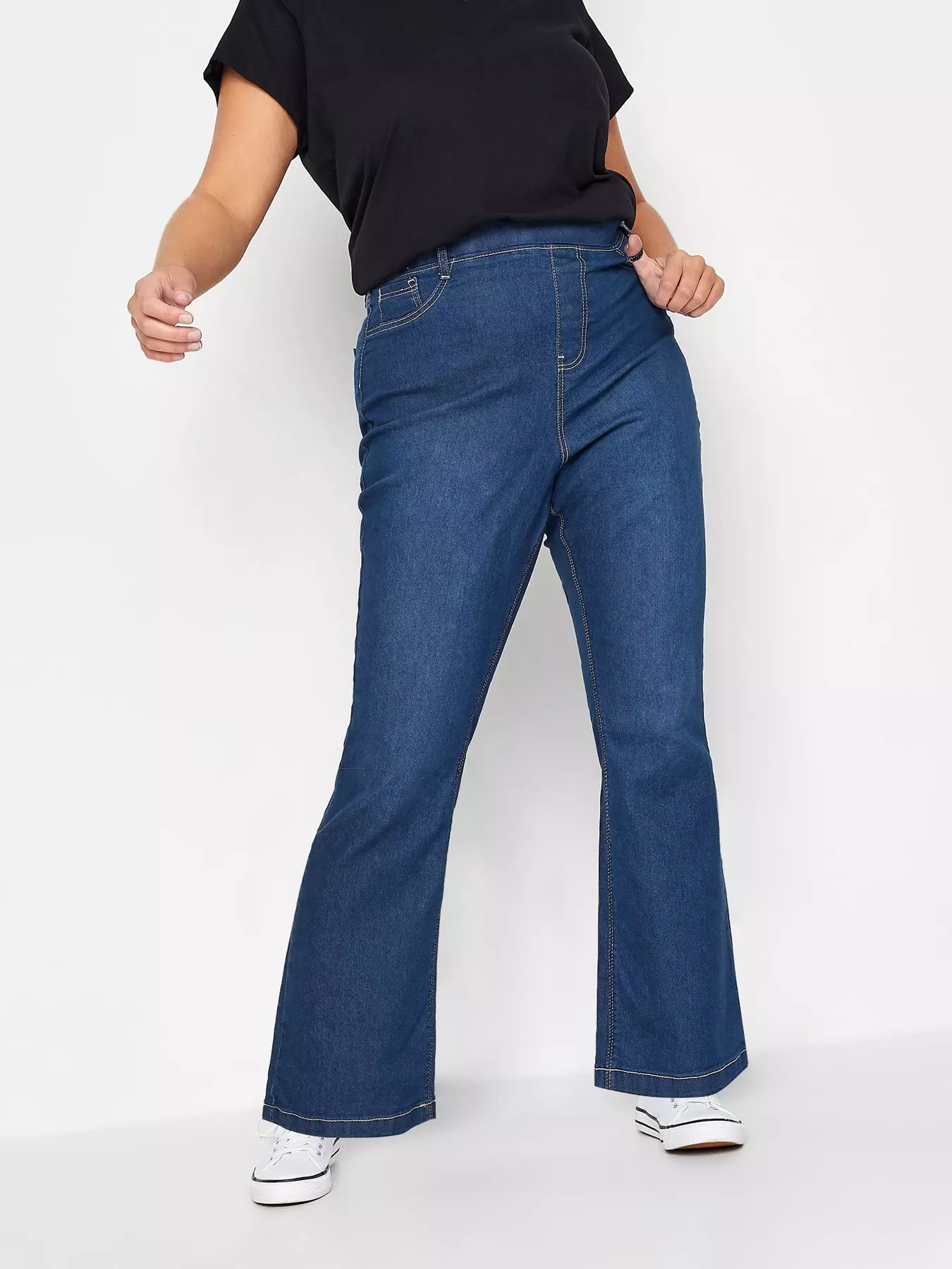 Yours Lola Bum Shaper Jegging - Mid Blue