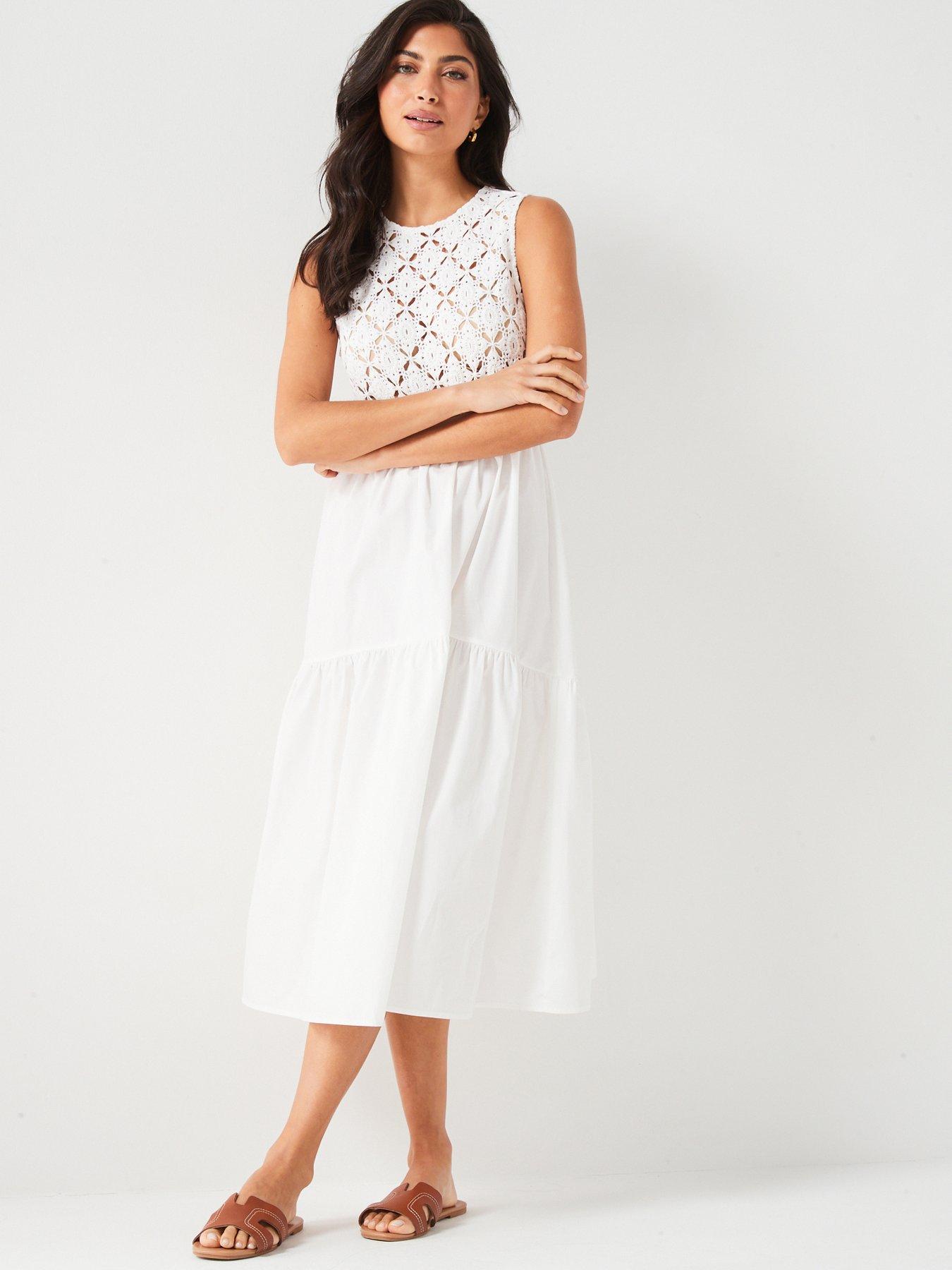 v-by-very-crochet-bodice-tiered-beach-dress-white