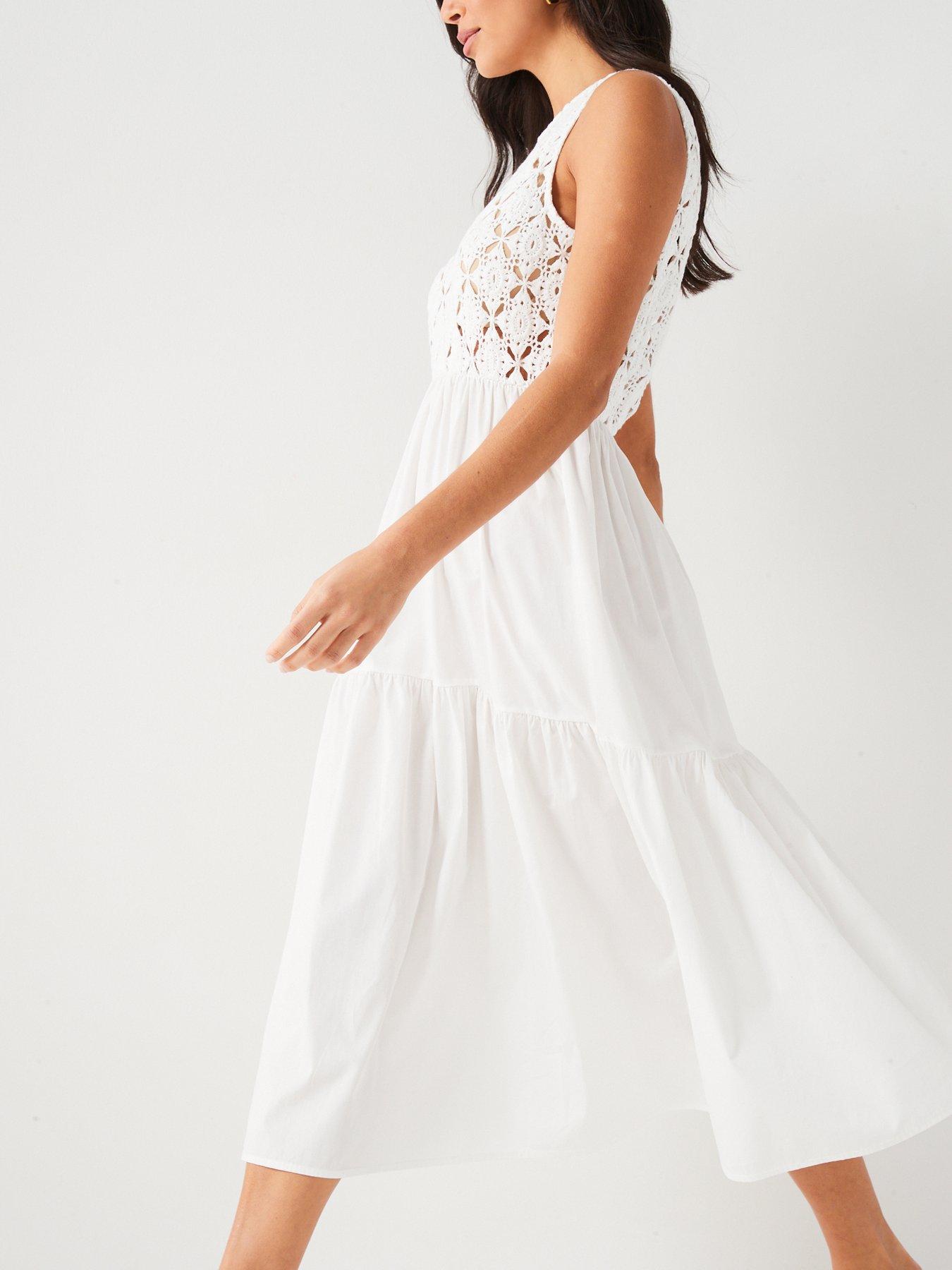 v-by-very-crochet-bodice-tiered-beach-dress-whitedetail