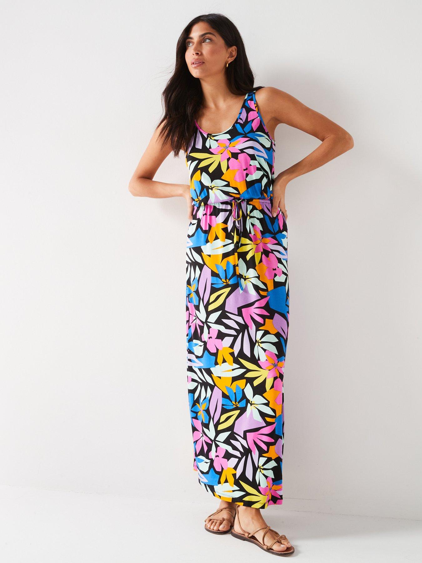 v-by-very-channel-waist-maxi-dress-multi