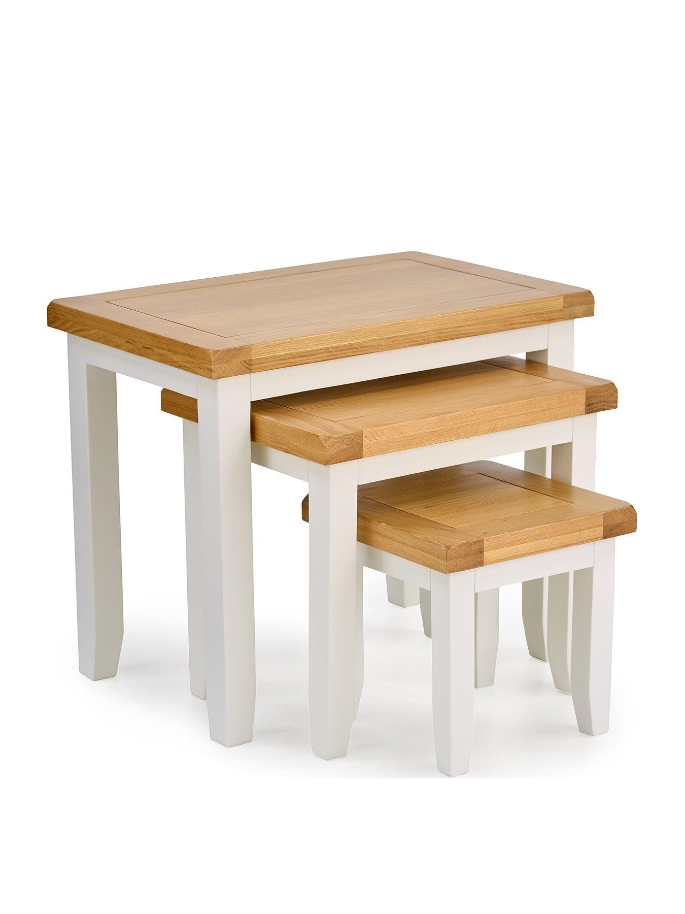 Image 2 of 6 of The Very Collection Hamilton Ready Assembled Nest of&nbsp;3&nbsp;Tables - contains Solid Wood