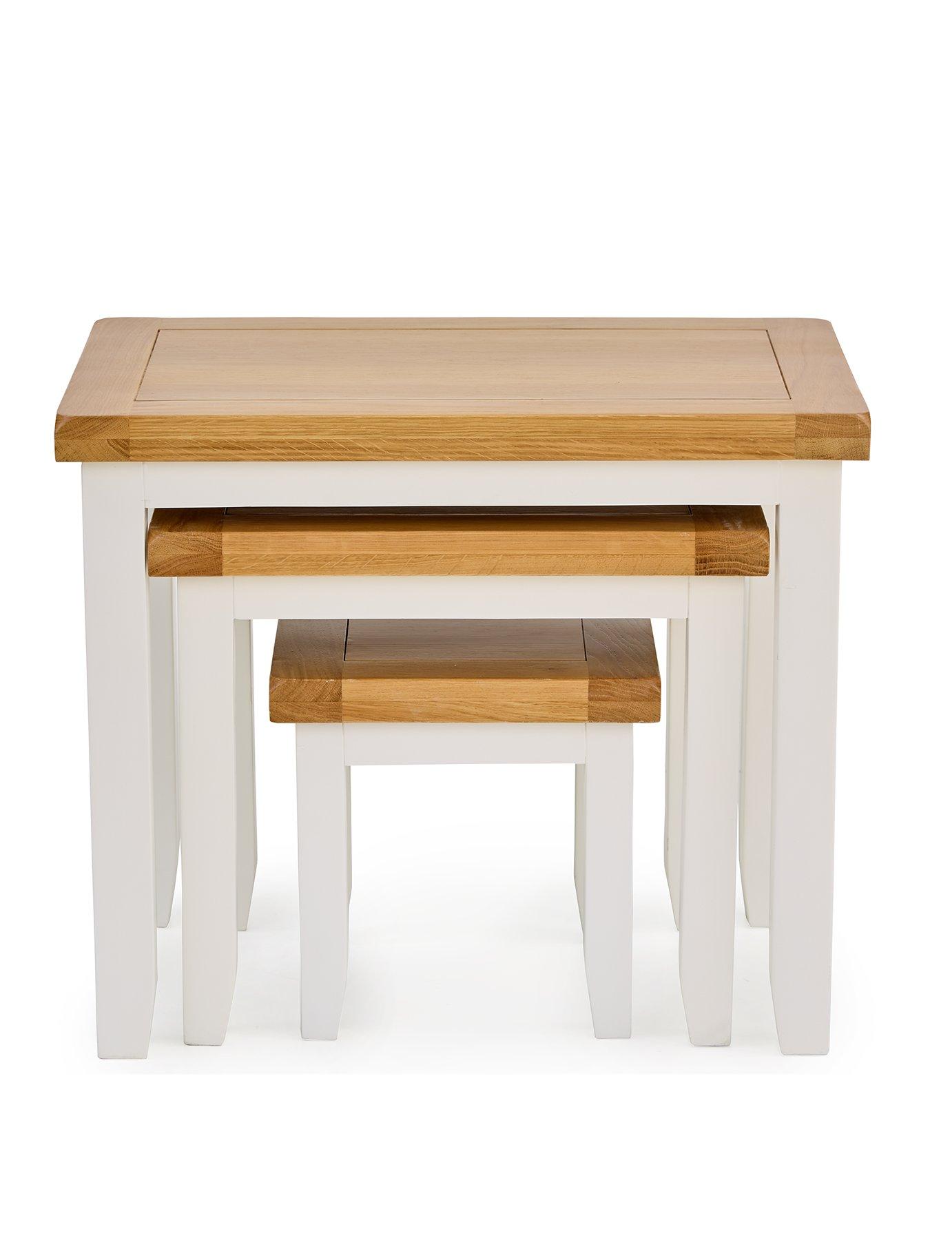 Image 3 of 6 of The Very Collection Hamilton Ready Assembled Nest of&nbsp;3&nbsp;Tables - contains Solid Wood