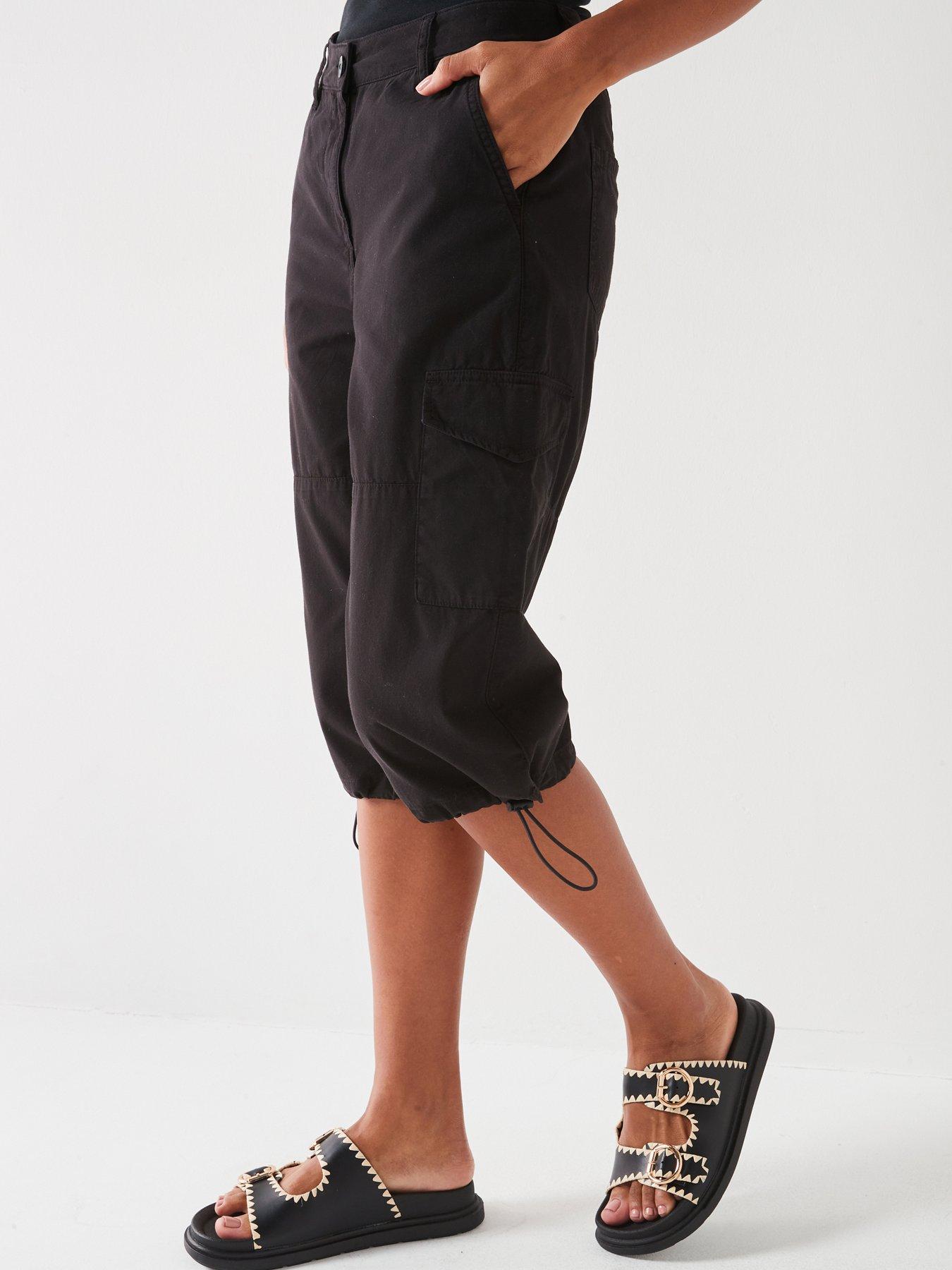 v-by-very-poplin-cargo-longline-shorts-black