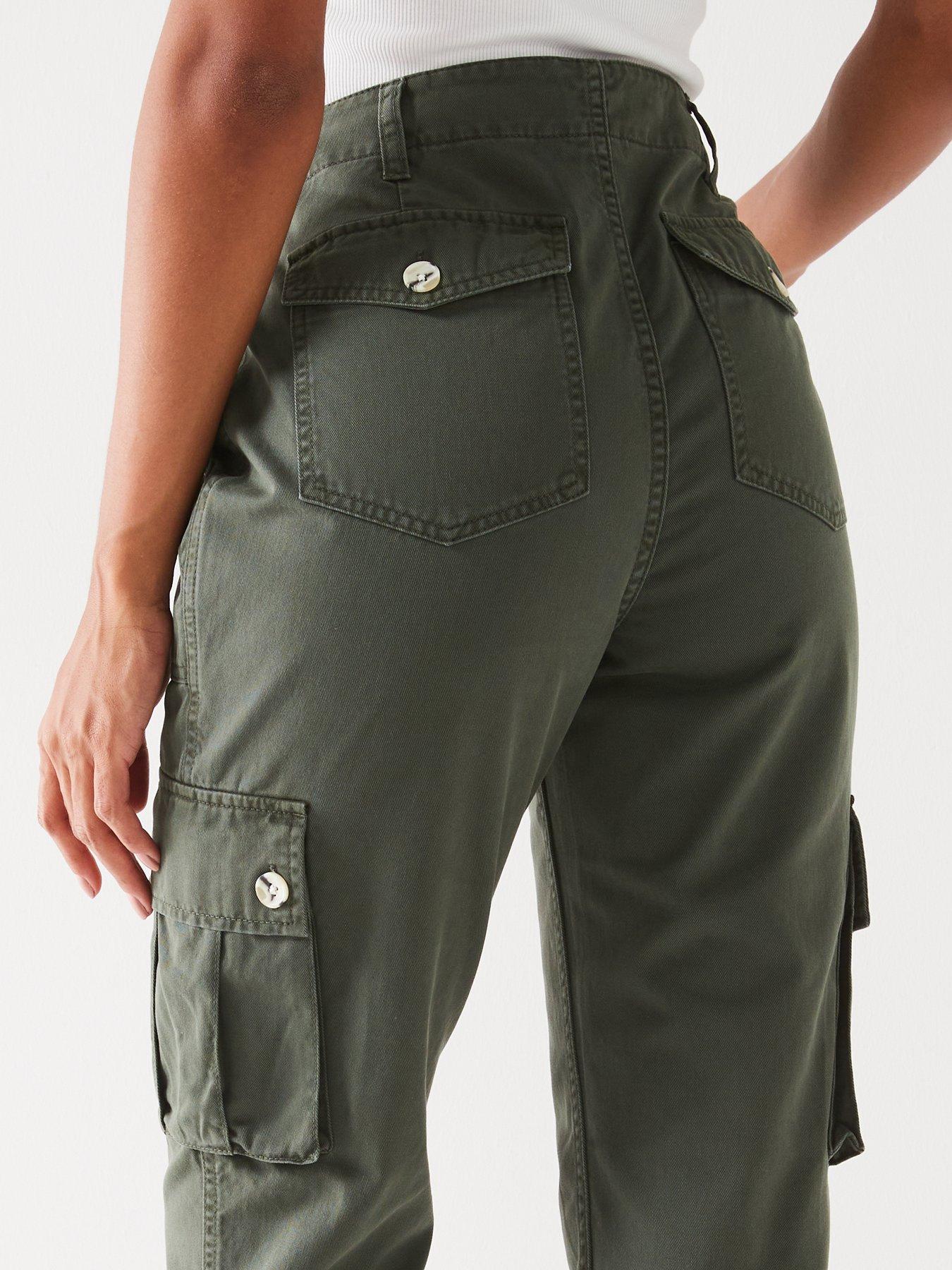 v-by-very-utility-straight-leg-trousers-dark-khakidetail