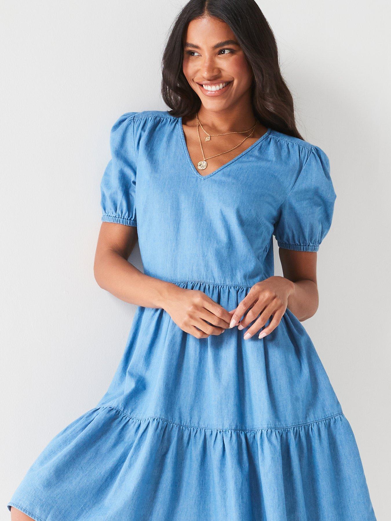 v-by-very-tiered-denim-dress-mid-washoutfit