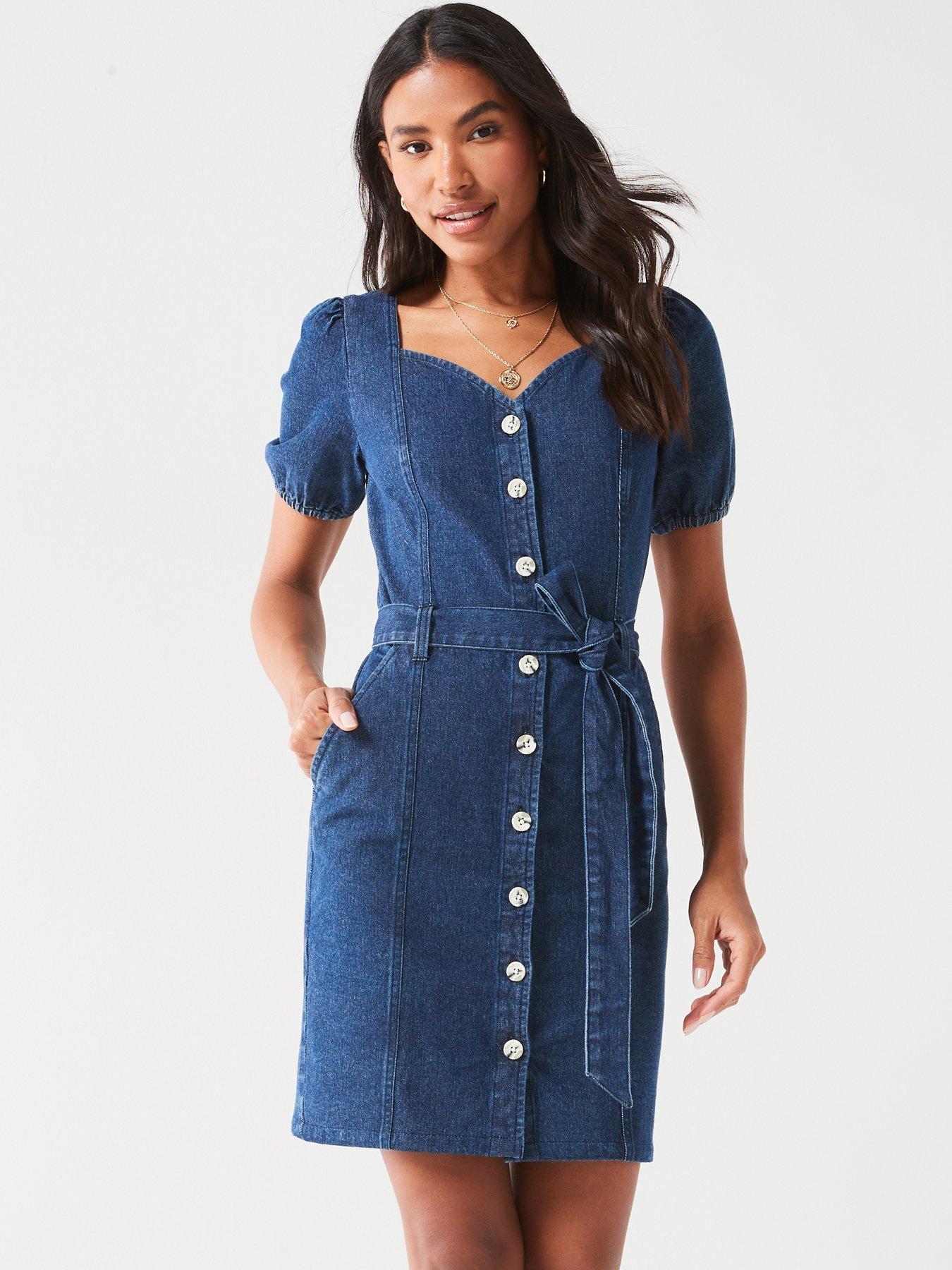 v-by-very-belted-denim-mini-dress-dark-wash