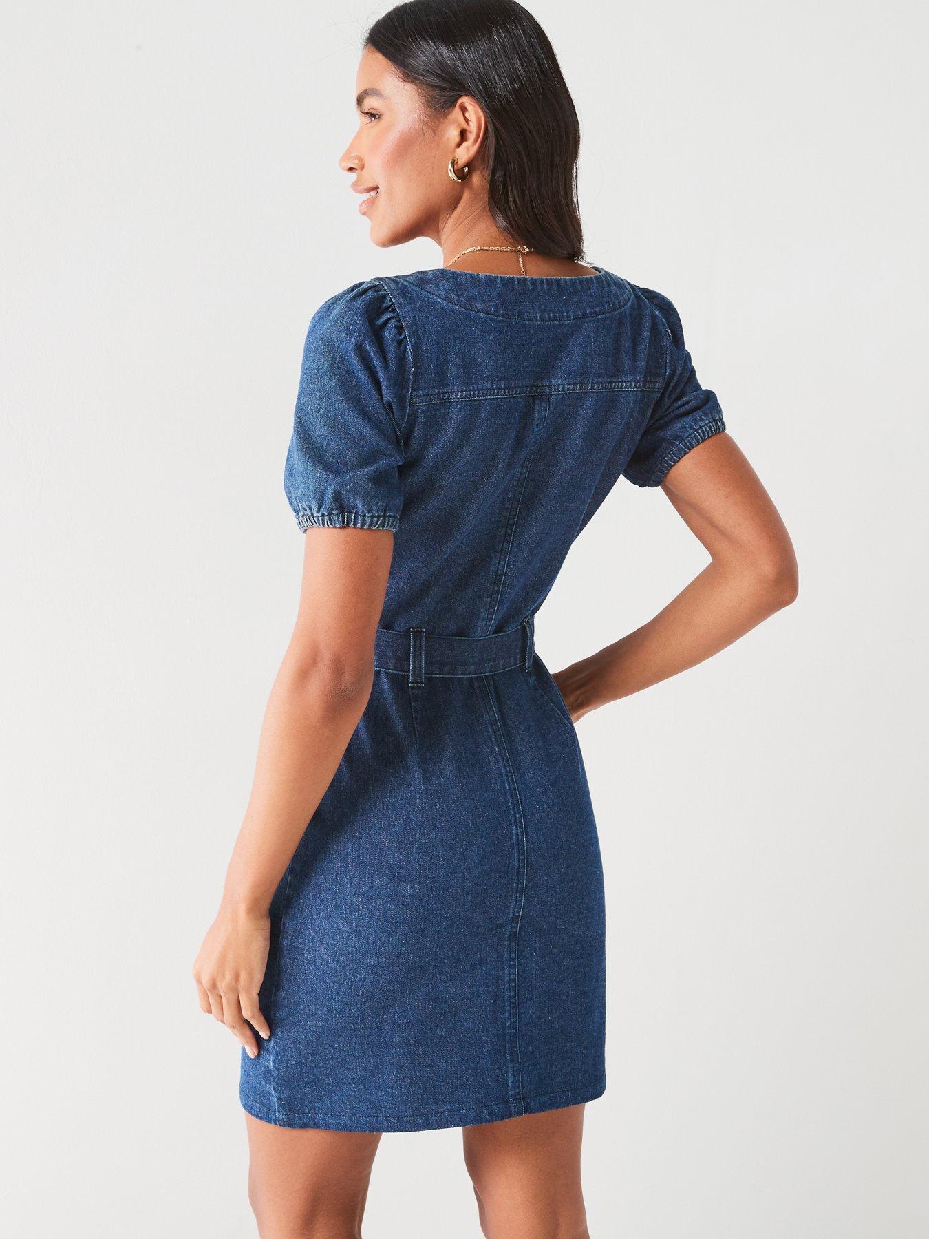 v-by-very-belted-denim-mini-dress-dark-washstillFront