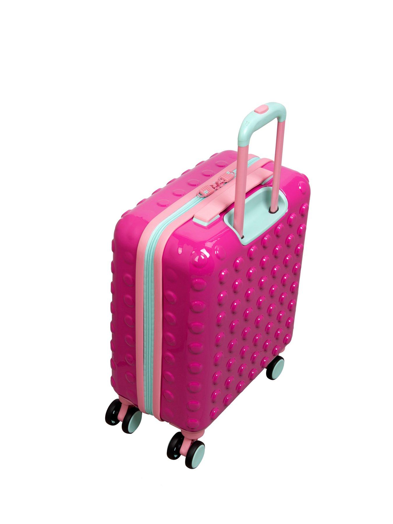 Image 3 of 7 of it Luggage Bobble Bloc Raspberry Rose Kiddies Suitcase Set