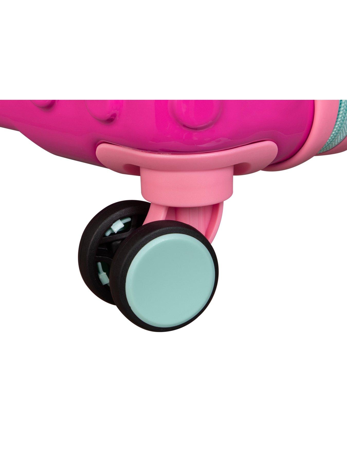 Image 4 of 7 of it Luggage Bobble Bloc Raspberry Rose Kiddies Suitcase Set