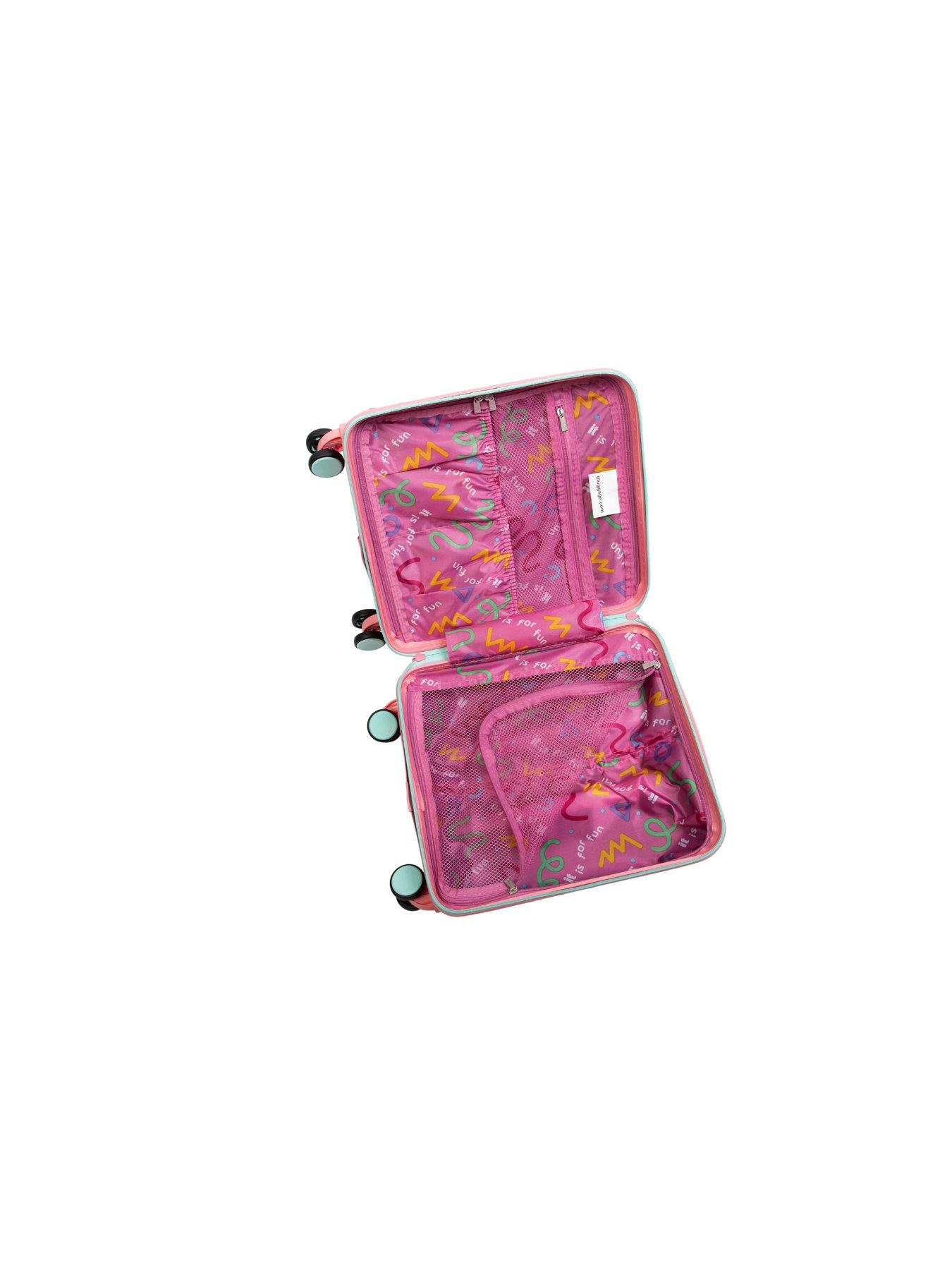 Image 5 of 7 of it Luggage Bobble Bloc Raspberry Rose Kiddies Suitcase Set