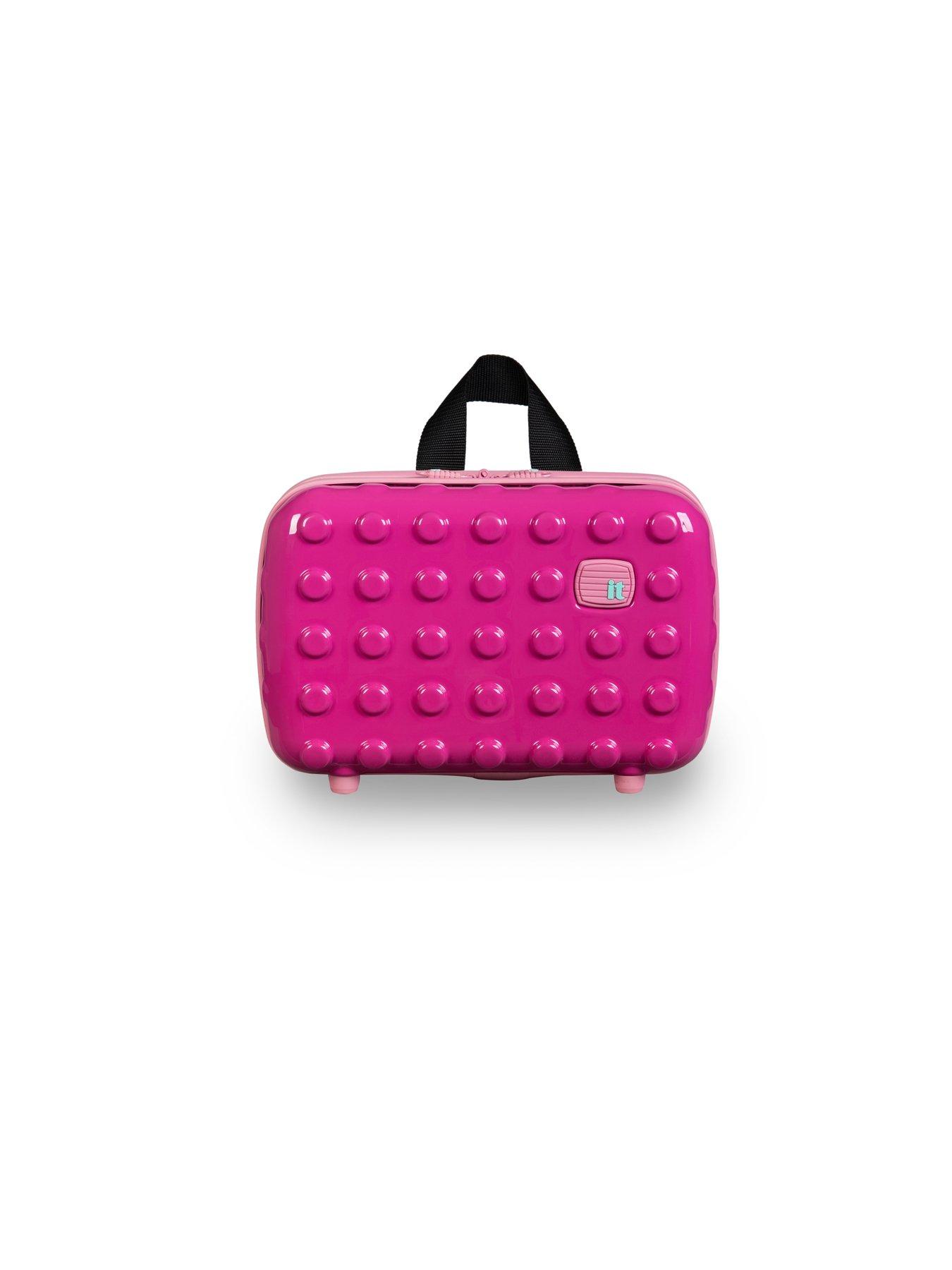Image 6 of 7 of it Luggage Bobble Bloc Raspberry Rose Kiddies Suitcase Set
