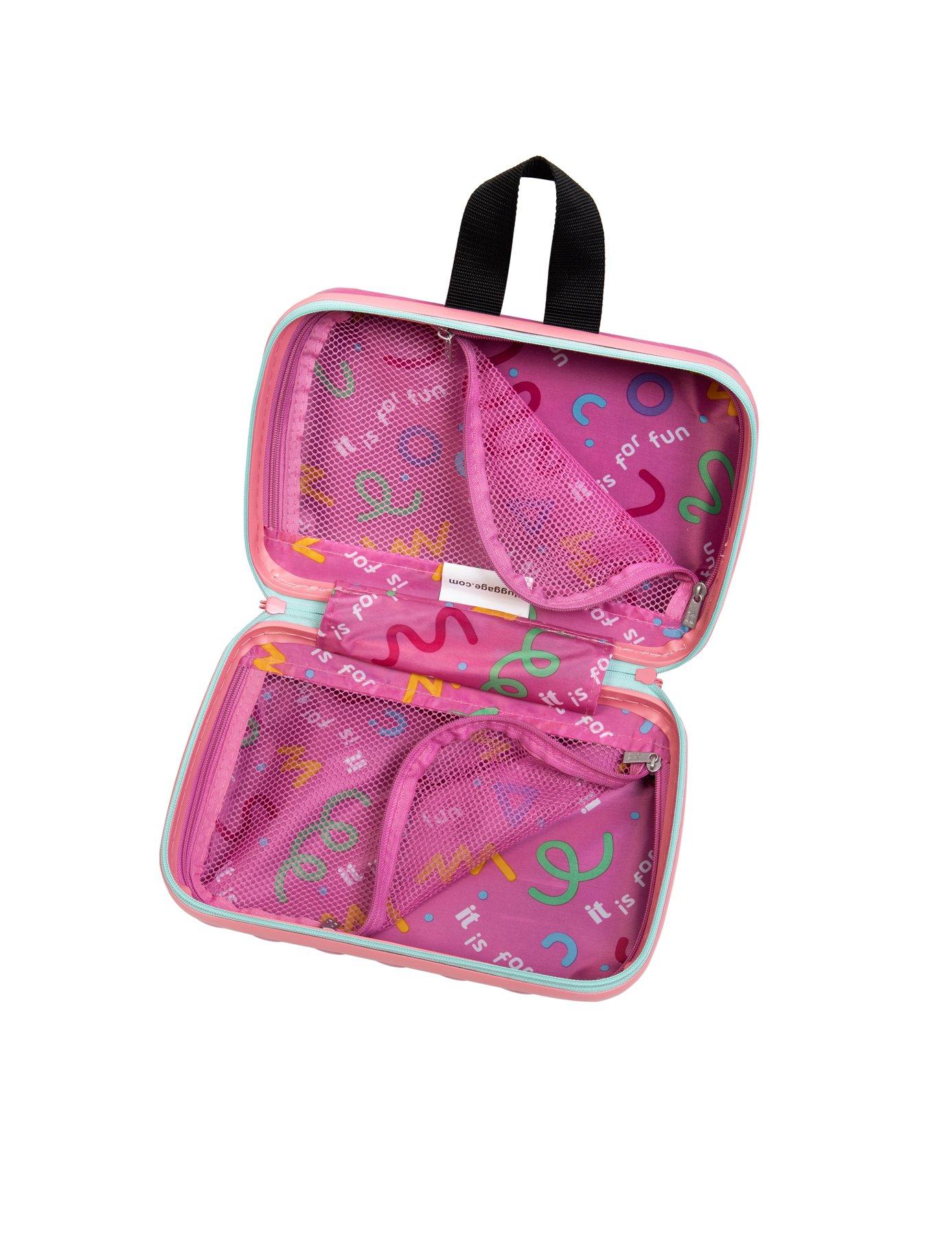 Image 7 of 7 of it Luggage Bobble Bloc Raspberry Rose Kiddies Suitcase Set