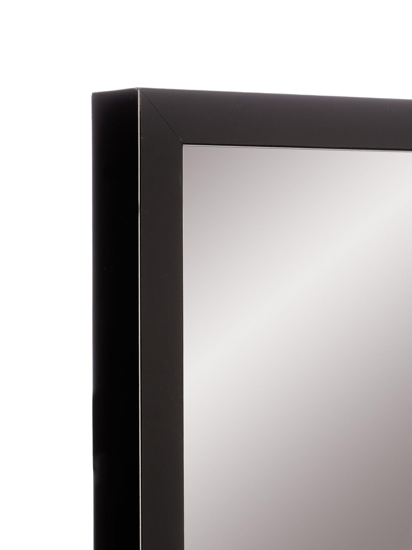 Image 4 of 4 of The Very Collection Tall Rectangular Mirror - Black 125x33cm