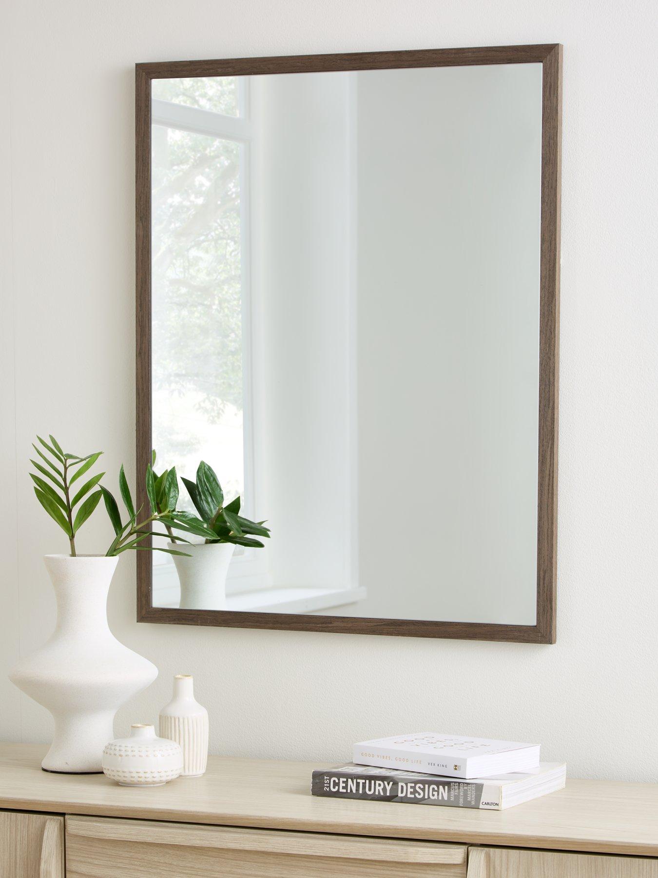 undefined Square Basic Mirror - Wood 71x56cm