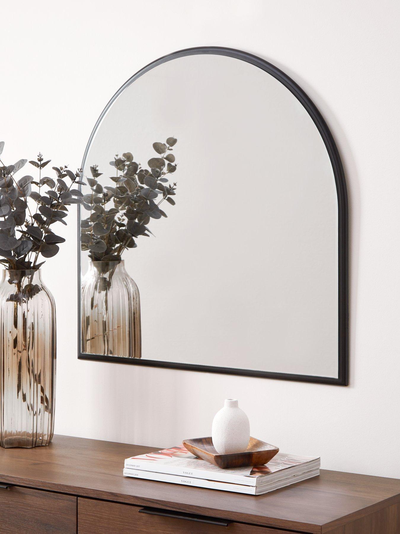 very-home-breno-arch-mirror-black-65x65cm