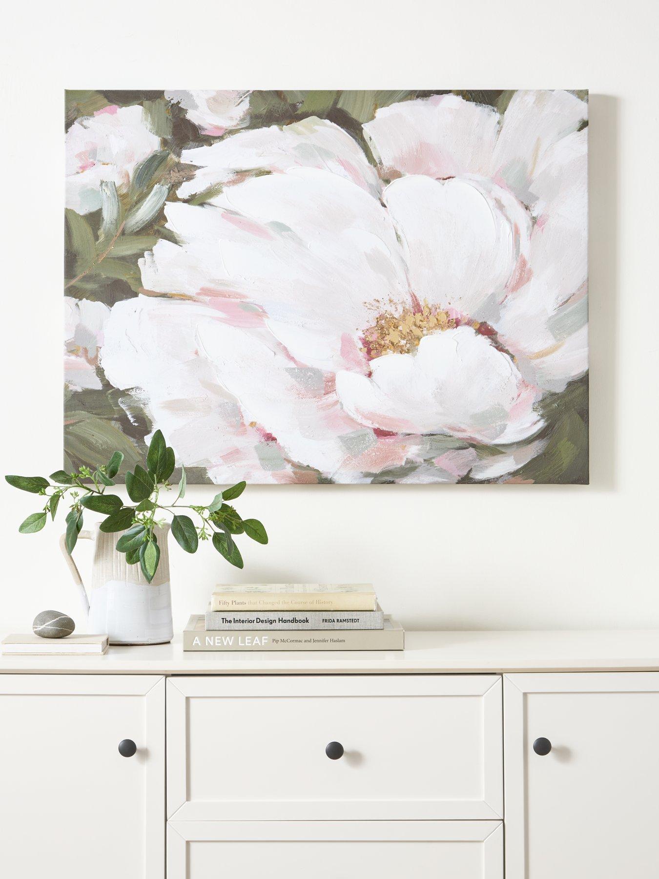 the-very-collection-white-flower-printed-canvas-60x80cm