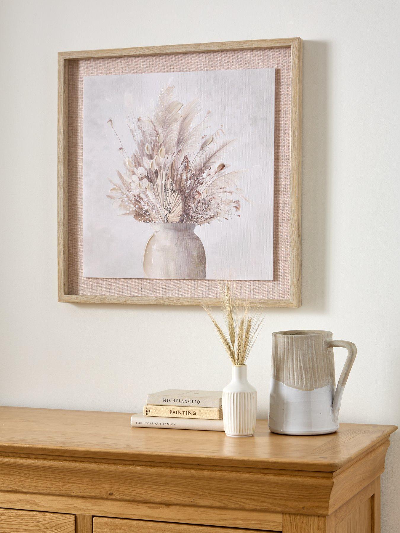 very-home-dried-botanicals-in-vase-framed-printed-canvasnbsp