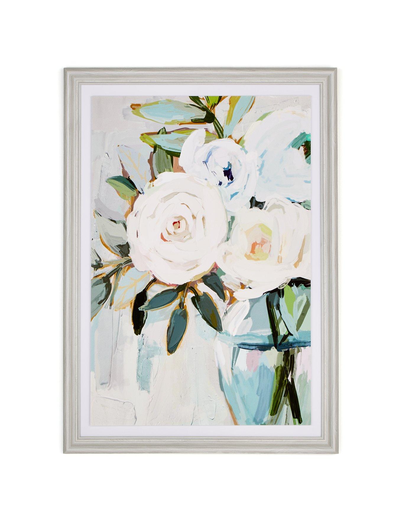 very-home-white-flower-framed-printnbspstillFront