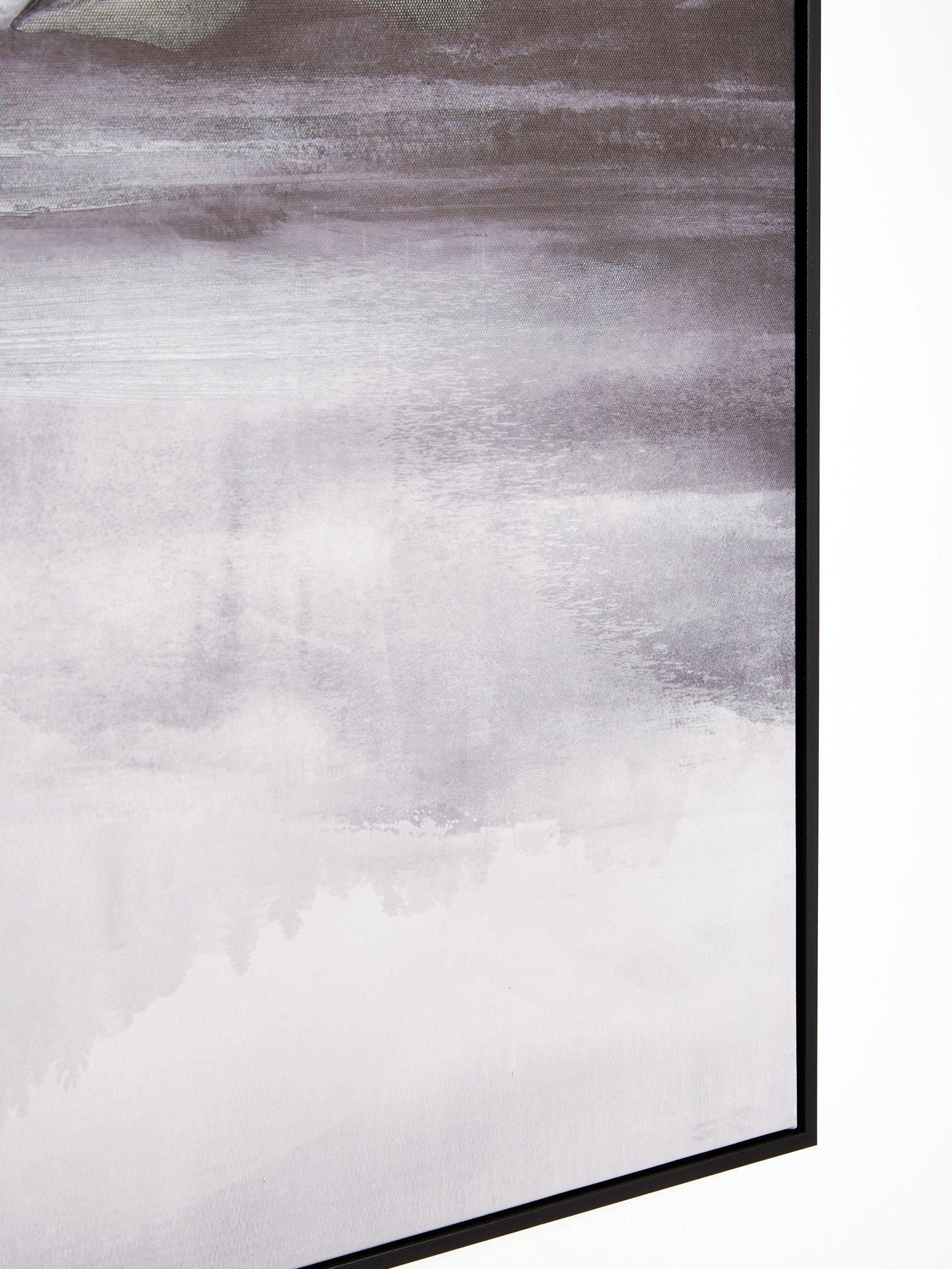 Image 6 of 6 of The Very Collection Dark Smoke Landscape Framed Printed Canvas 80x80cm