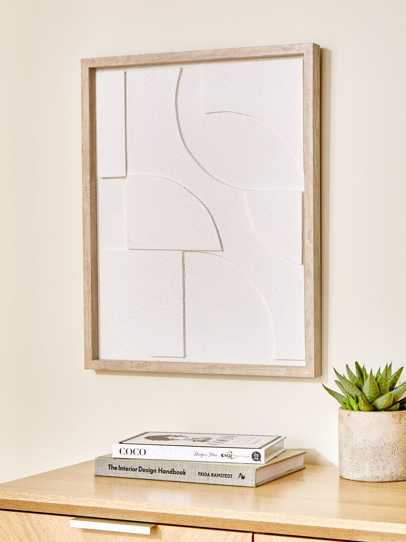 very-home-abstract-white-shape-framed-art-with-hand-painted-details