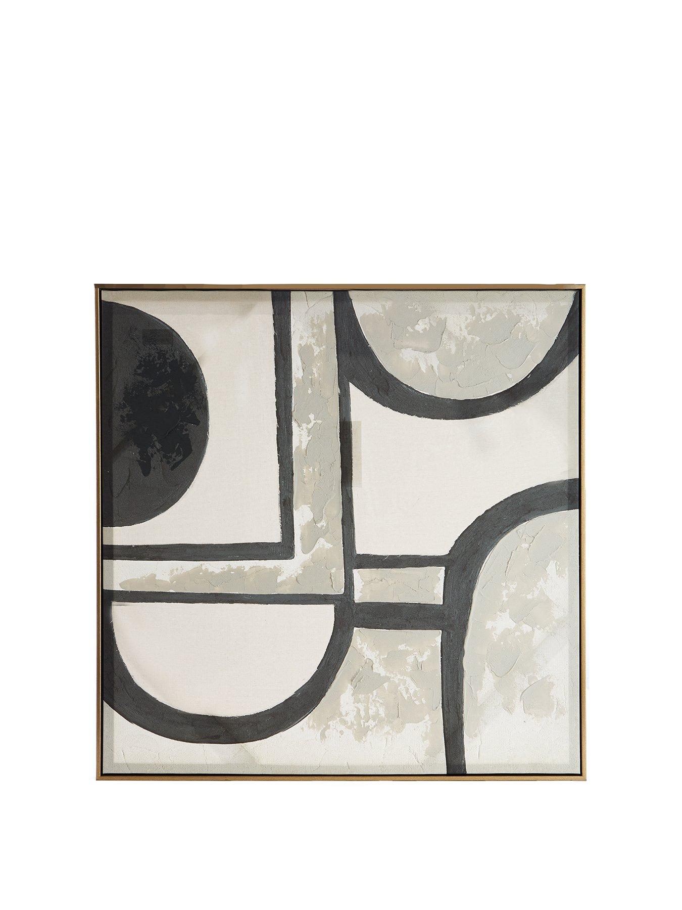 Image 2 of 4 of Very Home Abstract Shapes Framed Printed Canvas 80x80cm