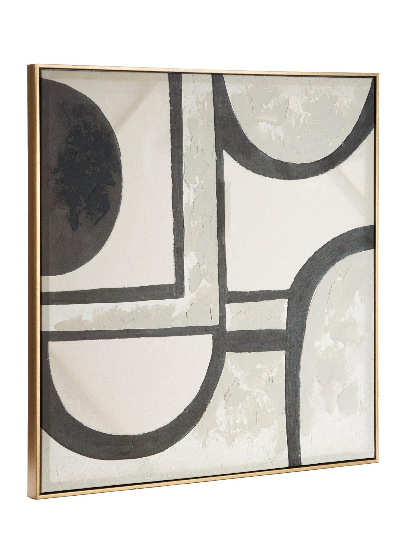 Image 3 of 4 of Very Home Abstract Shapes Framed Printed Canvas 80x80cm