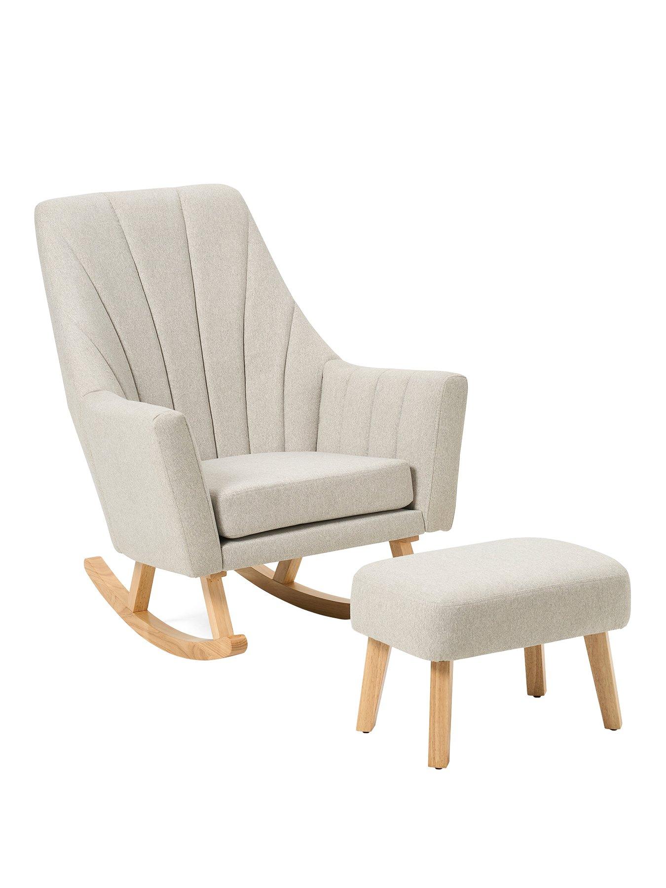 Nursing chair cheap with footstool