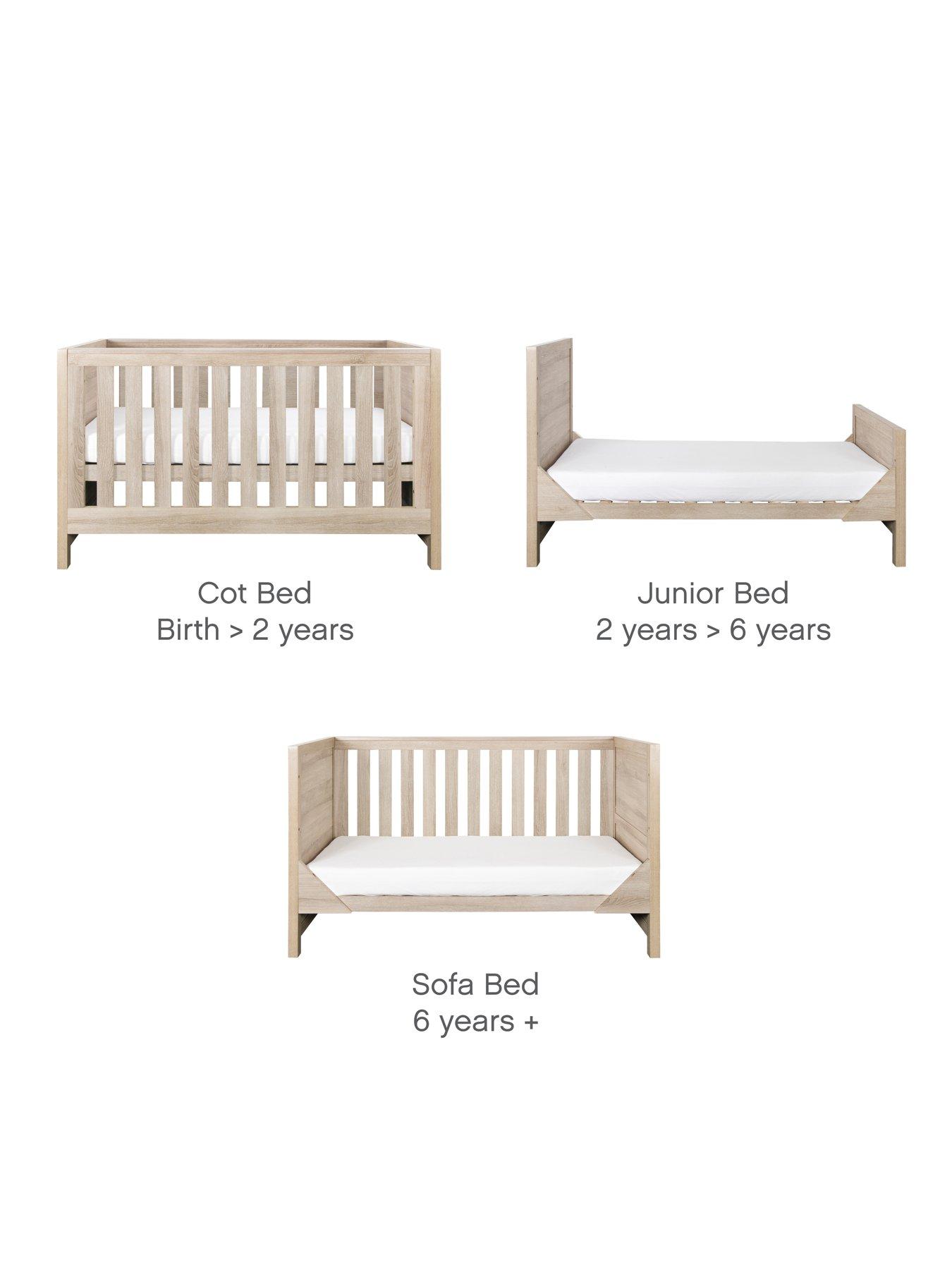 Image 7 of 7 of Tutti Bambini Modena 2 Piece Furniture Set - Oak (Cot Bed, Sprung Mattresss and Chest Changer)