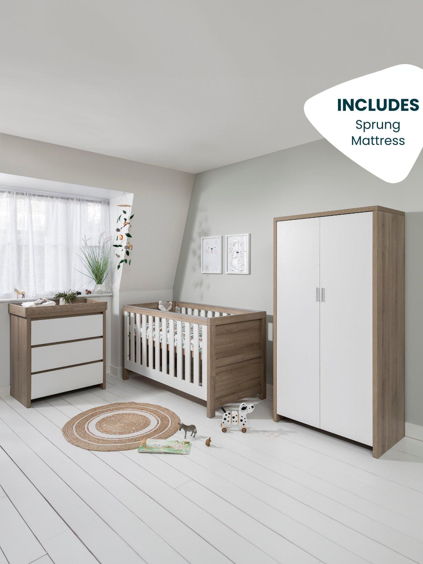 tutti-bambini-modena-4-piece-furniture-set--whiteoak-cot-bed-sprung-mattress-chest-changer-wardrobe