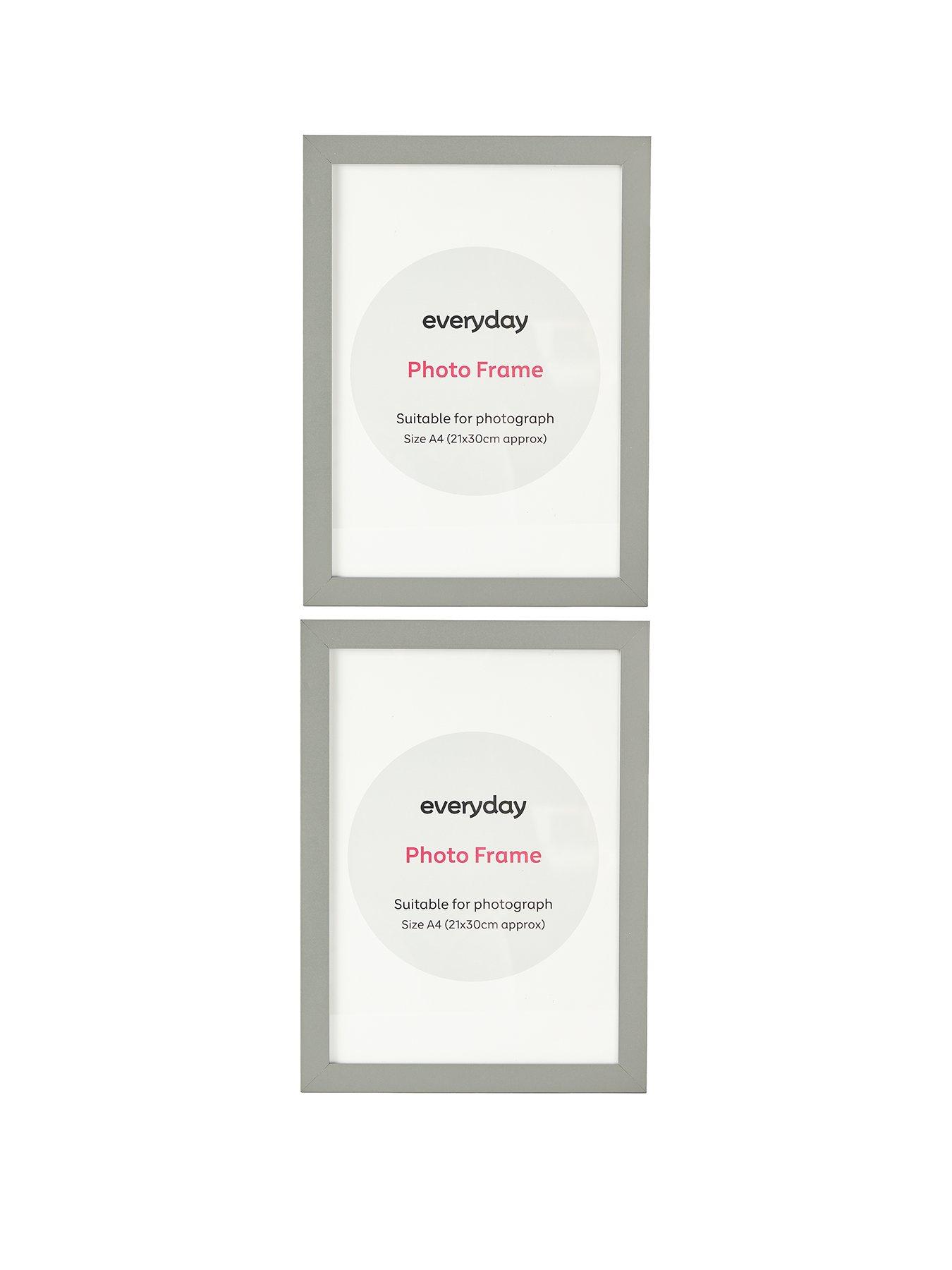 undefined Set of 2 Photo Frames - Grey 8x12inch