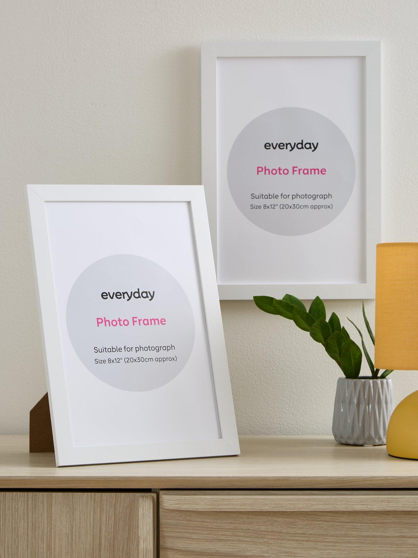 undefined Set of 2 Photo Frames - White 8x12inch