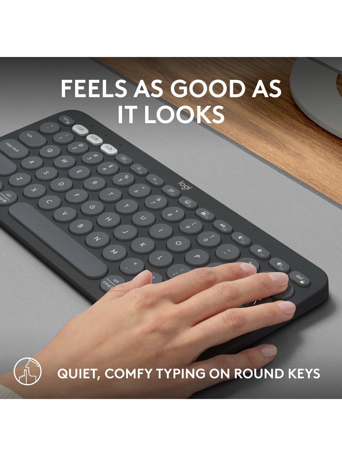 Image 5 of 7 of Logitech Pebble Keys 2 K380s, Multi-Device Bluetooth Wireless Keyboard, Slim and Portable - Graphite