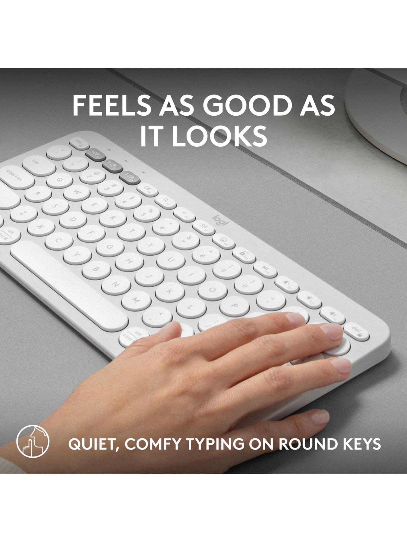 Image 5 of 7 of Logitech Pebble Keys 2 K380s, Multi-Device Bluetooth Wireless Keyboard, Slim and Portable - Off White
