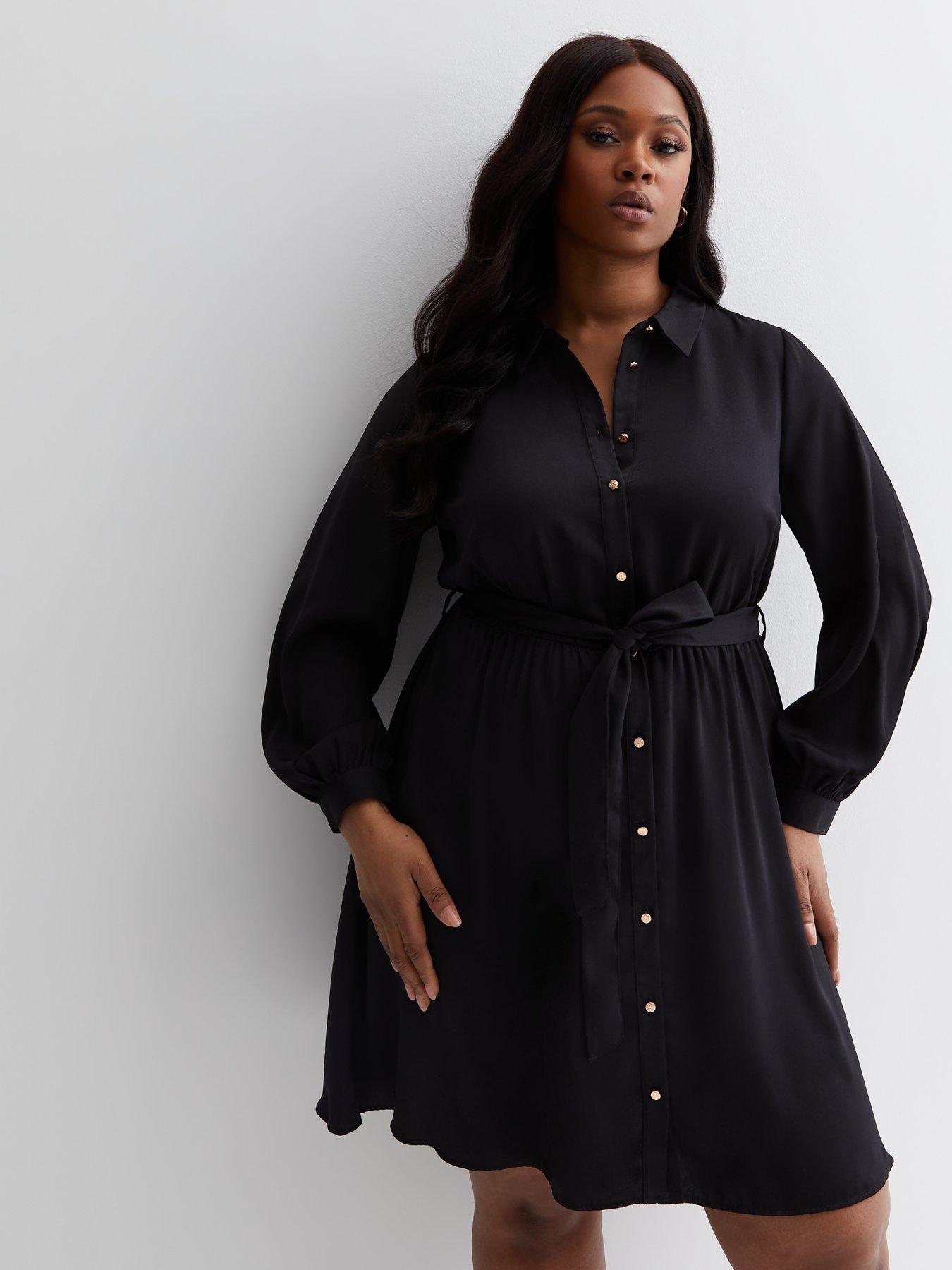 Black shirt on sale dress size 18