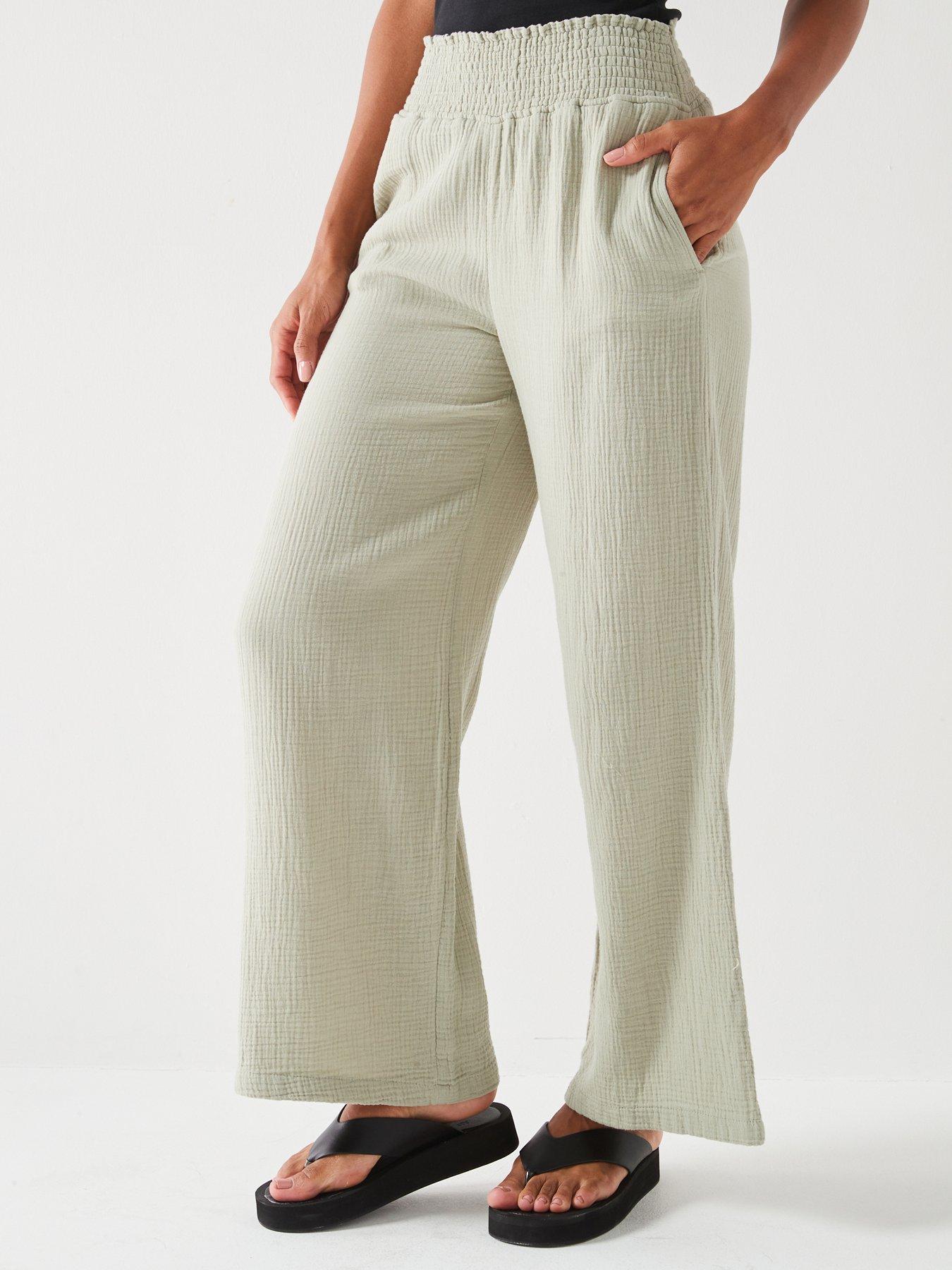 everyday-crinkle-cottonnbspwide-leg-trousers-khaki