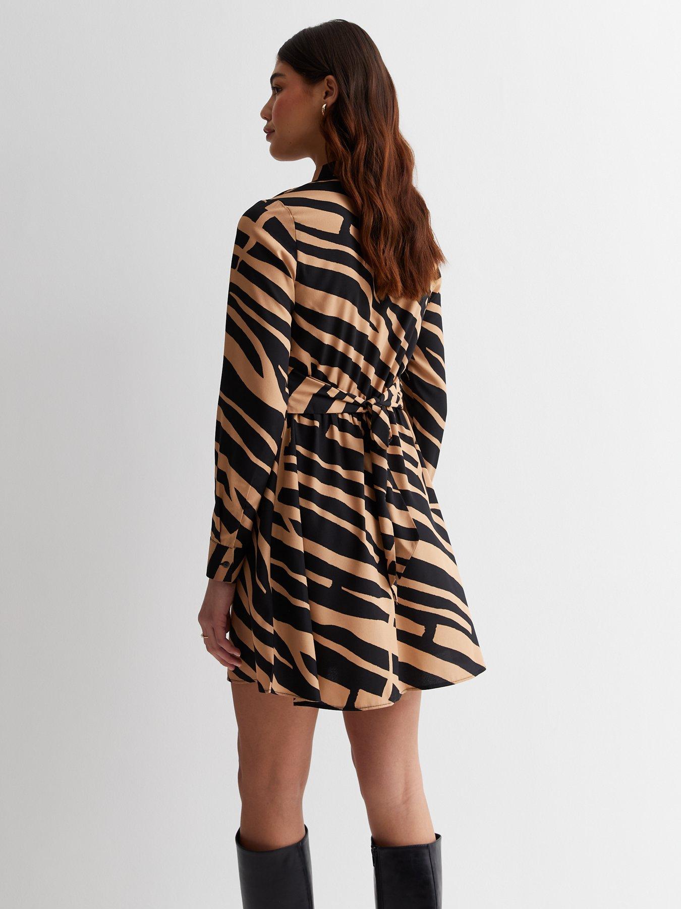 new-look-tall-brown-animal-print-mini-shirt-dressstillFront