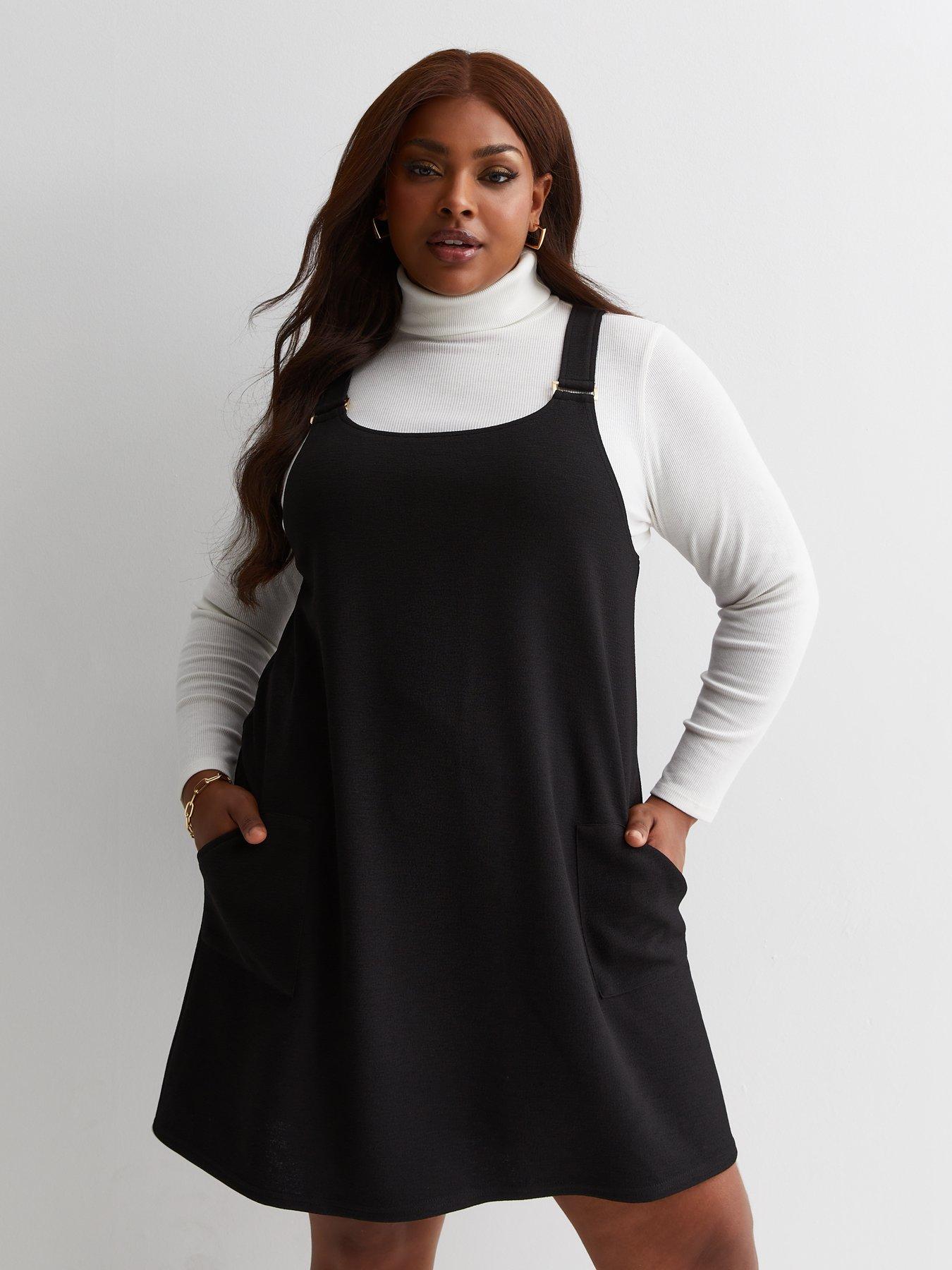 New look curve pinafore dress store