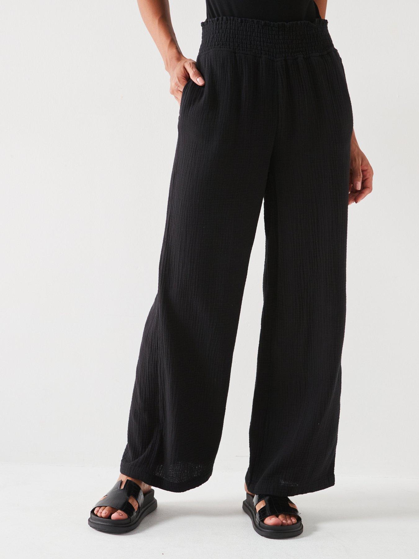 everyday-crinkle-cottonnbspwide-leg-trousers-black