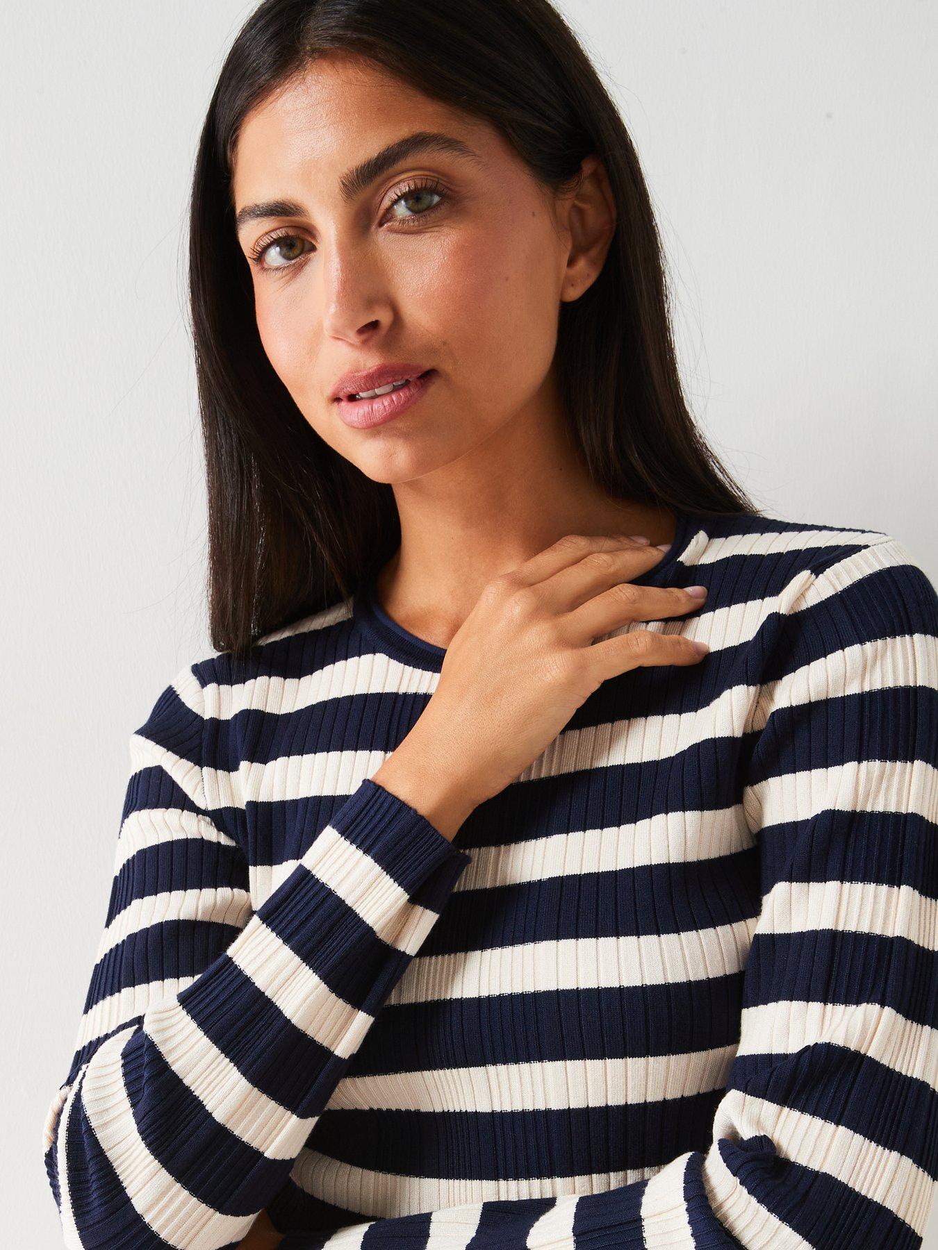 everyday-ribbed-knitted-stripe-top-navy-whiteoutfit