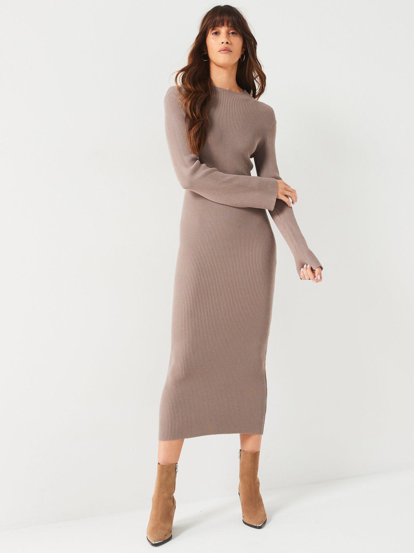 everyday-high-neck-ribbed-knitnbspmidi-dress-brown