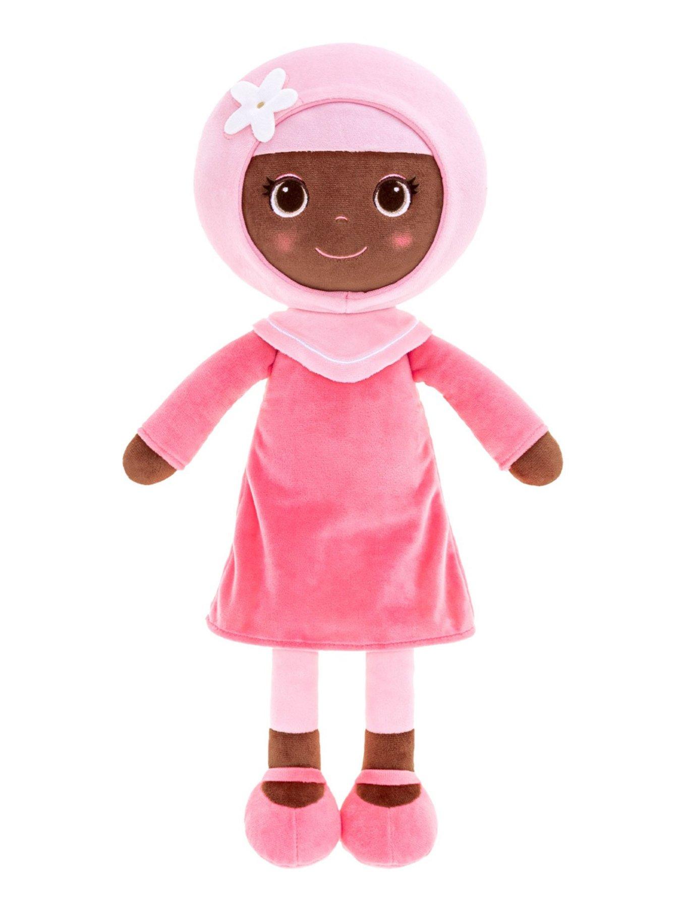 bibinee-dolls-bibinee-doll-amirah-doll-pretty-in-pink-soft-plush-black-doll