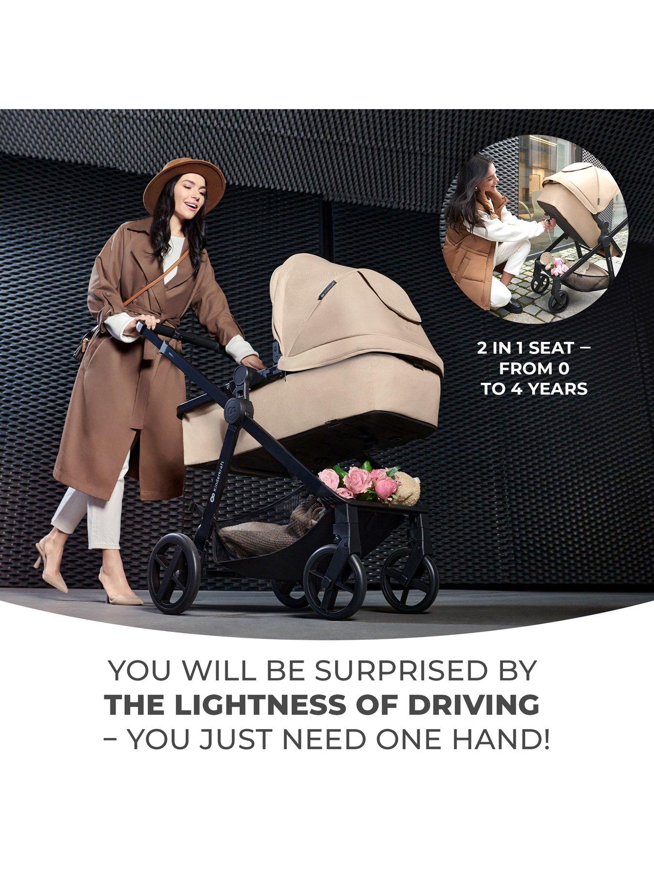 Image 4 of 7 of Kinderkraft 4-in-1 NEWLY&nbsp;Travel System&nbsp;(with MINK PRO i-size Car Seat and an ISOFIX Base) - Beige