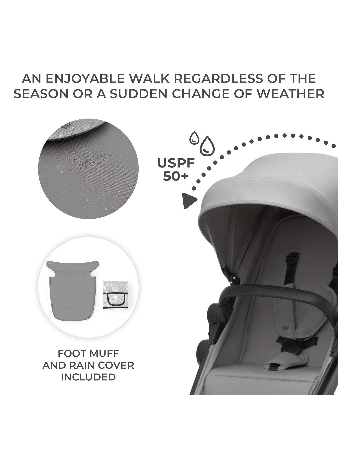 Image 4 of 8 of Kinderkraft NEWLY&nbsp;4-in-1 Travel System&nbsp;(with MINK PRO i-size Car Seat and an ISOFIX base) - Grey