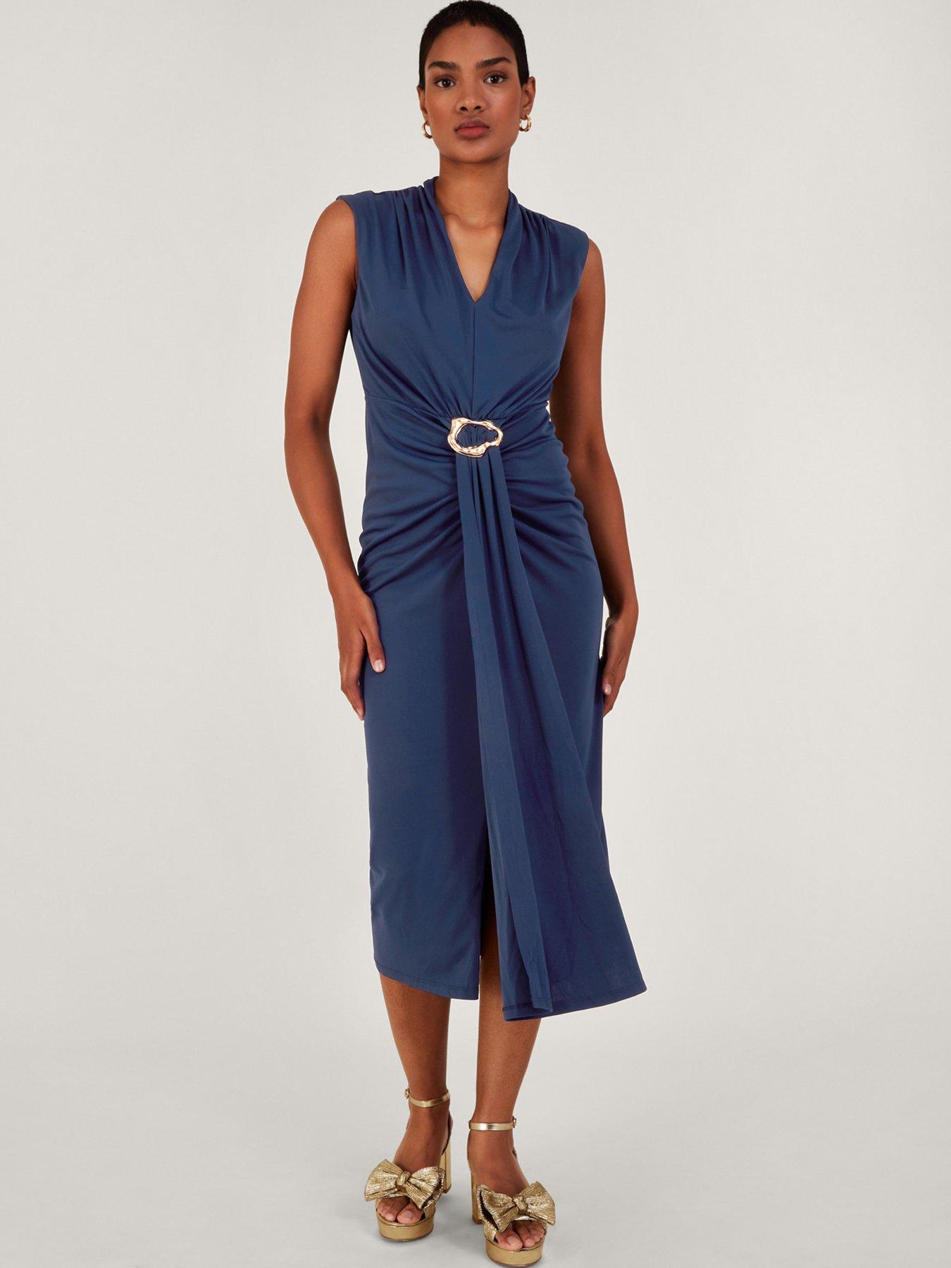 monsoon-toria-trim-dress-blue