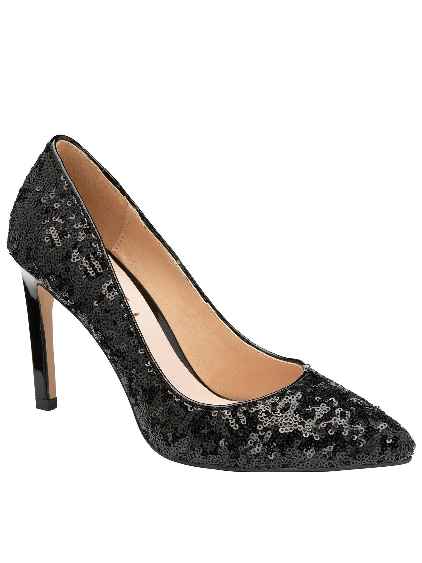 Black and 2024 gold sequin heels