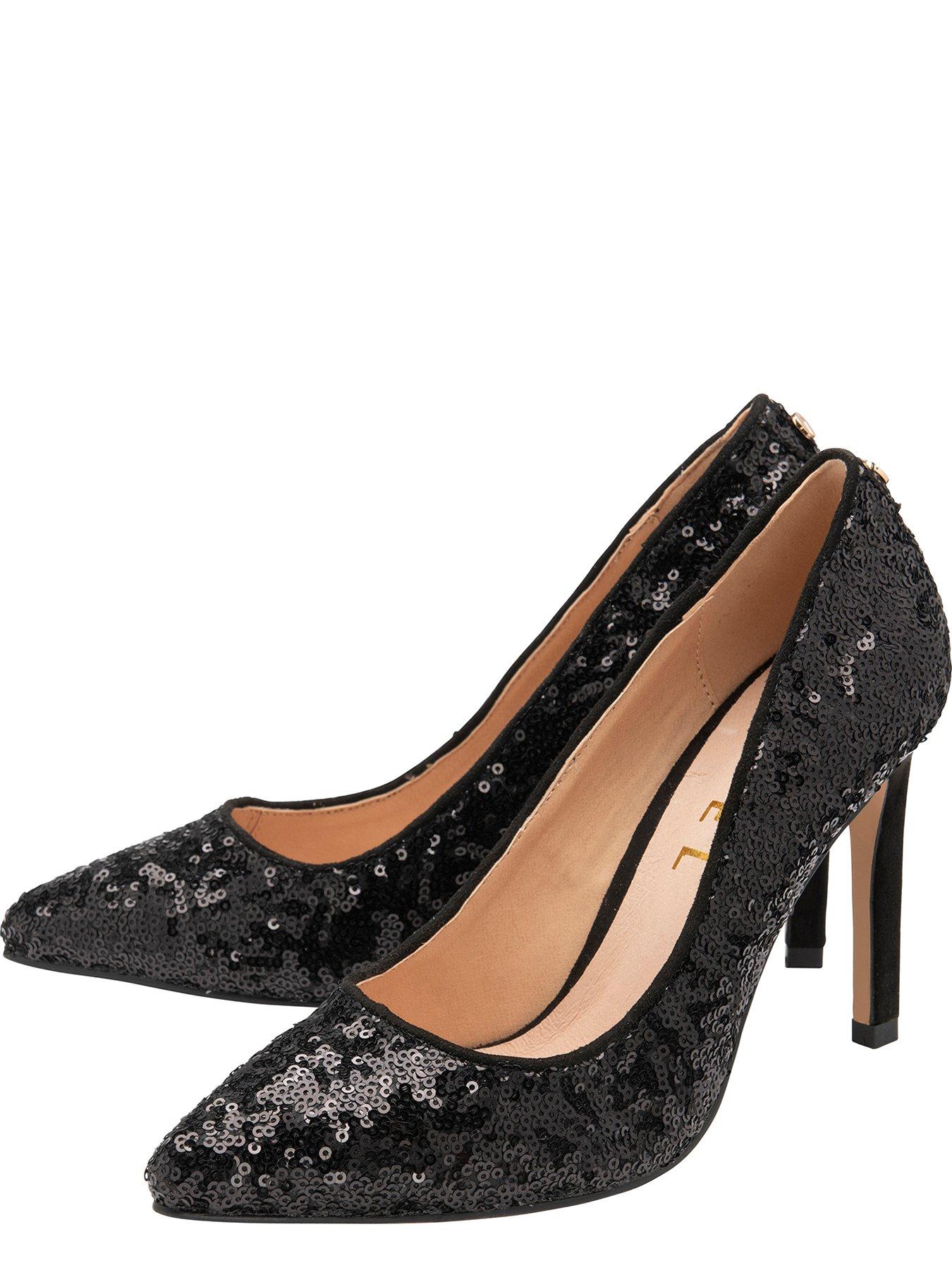 Black sequin hotsell heels stiletto